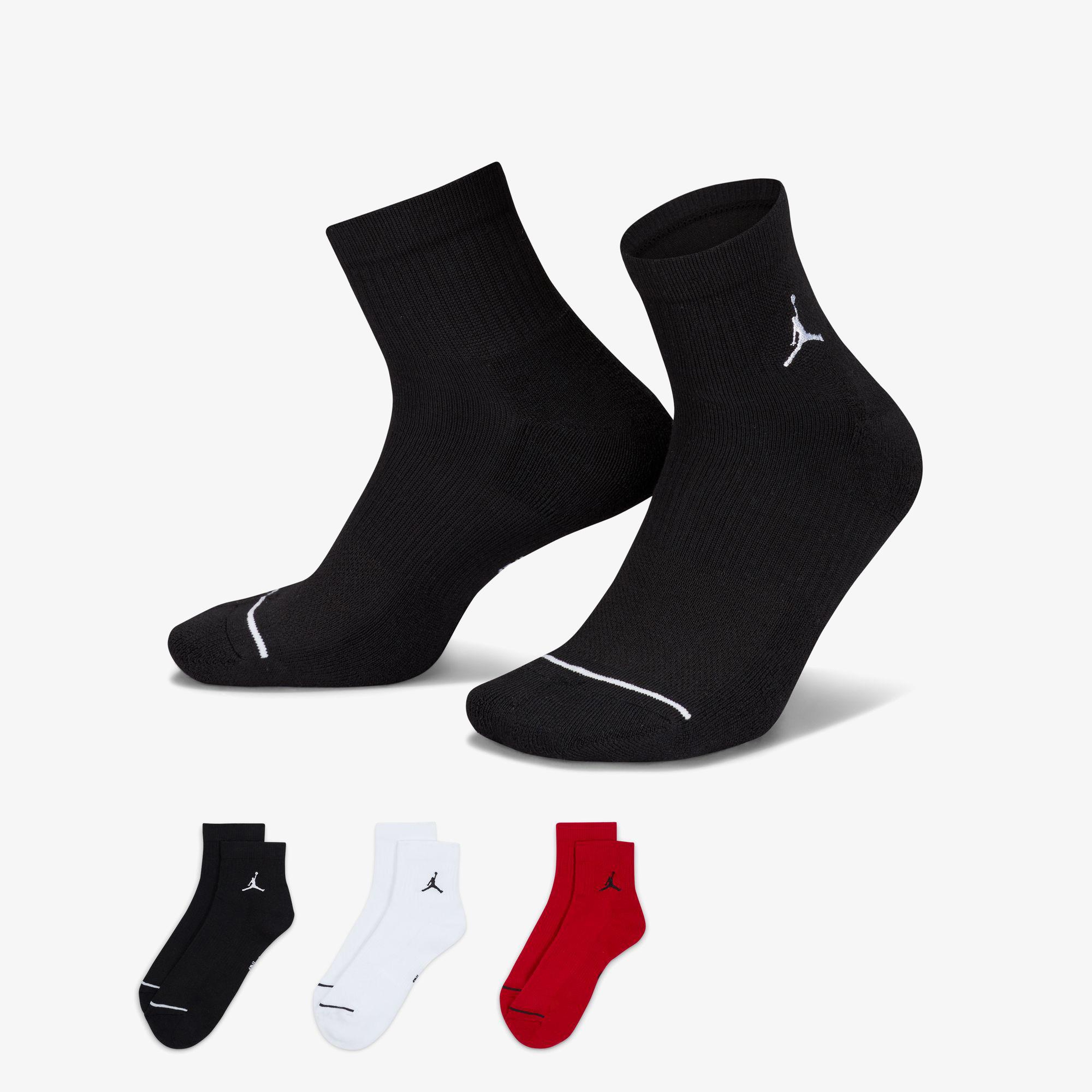 Jordan Cush Poly 3' lü Unisex Renkli Çorap