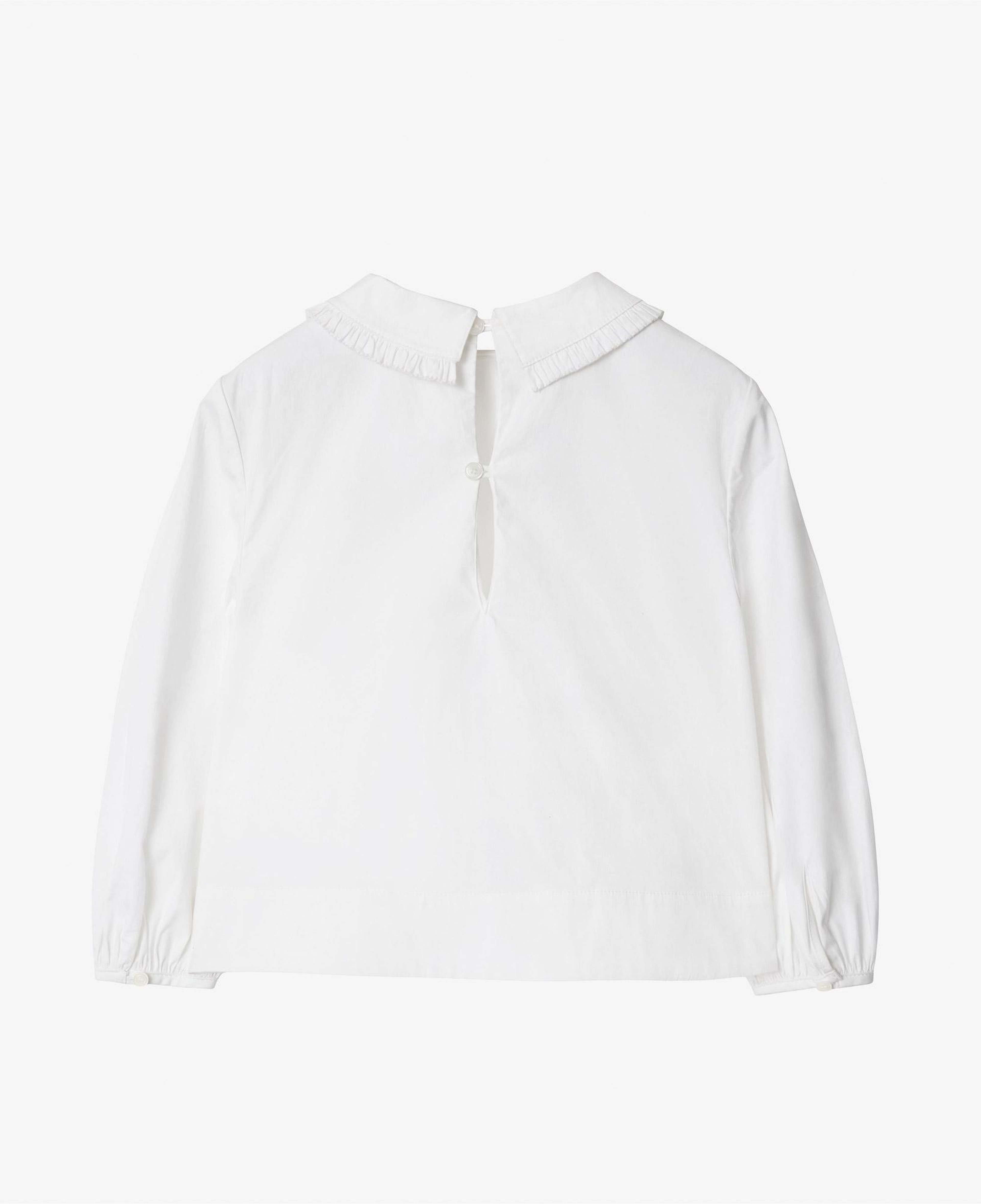 Burberry Cora Frill Cotton Çocuk Beyaz Gömlek