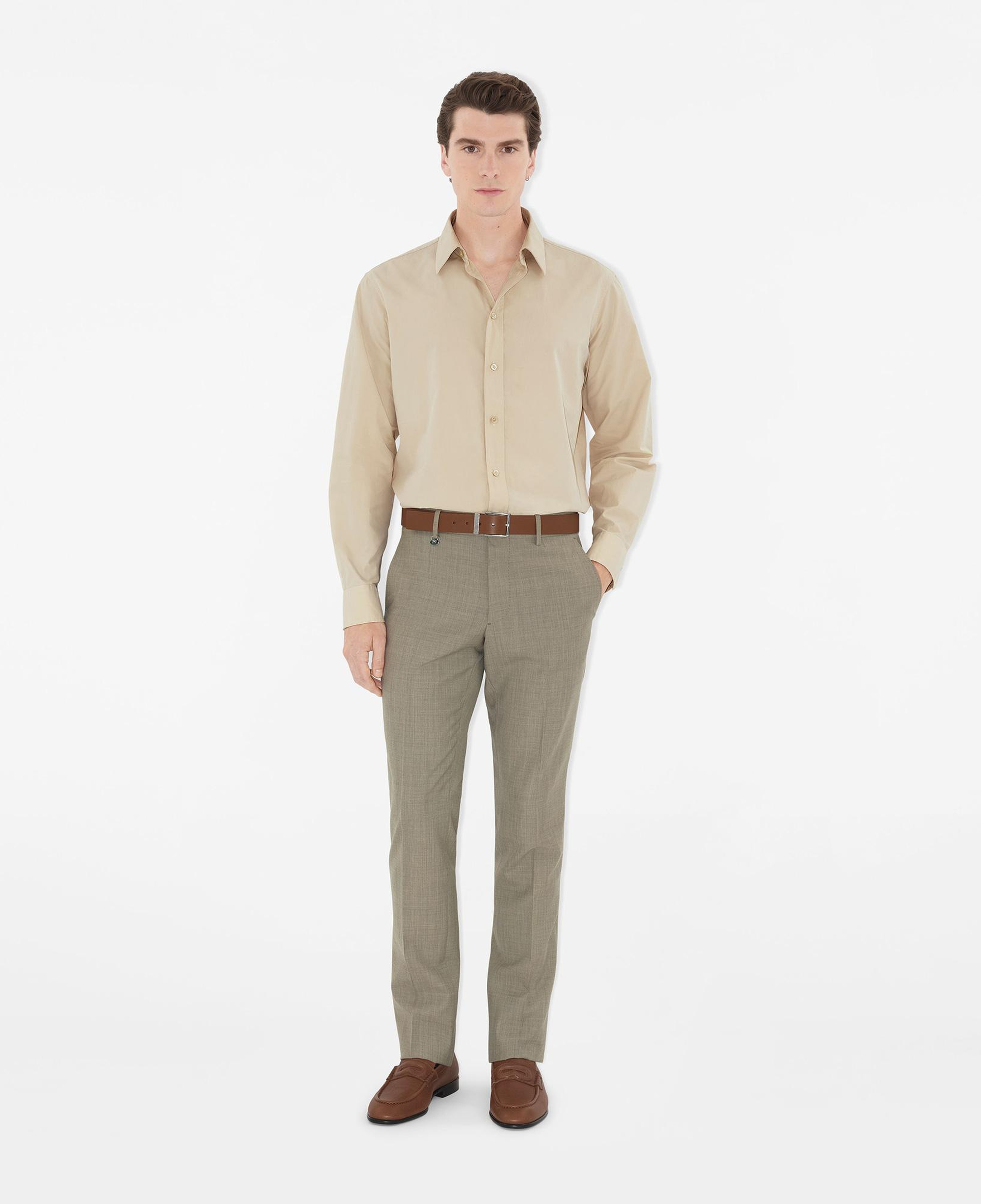 Burberry Leather Engraved Check Erkek Kahverengi Kemer