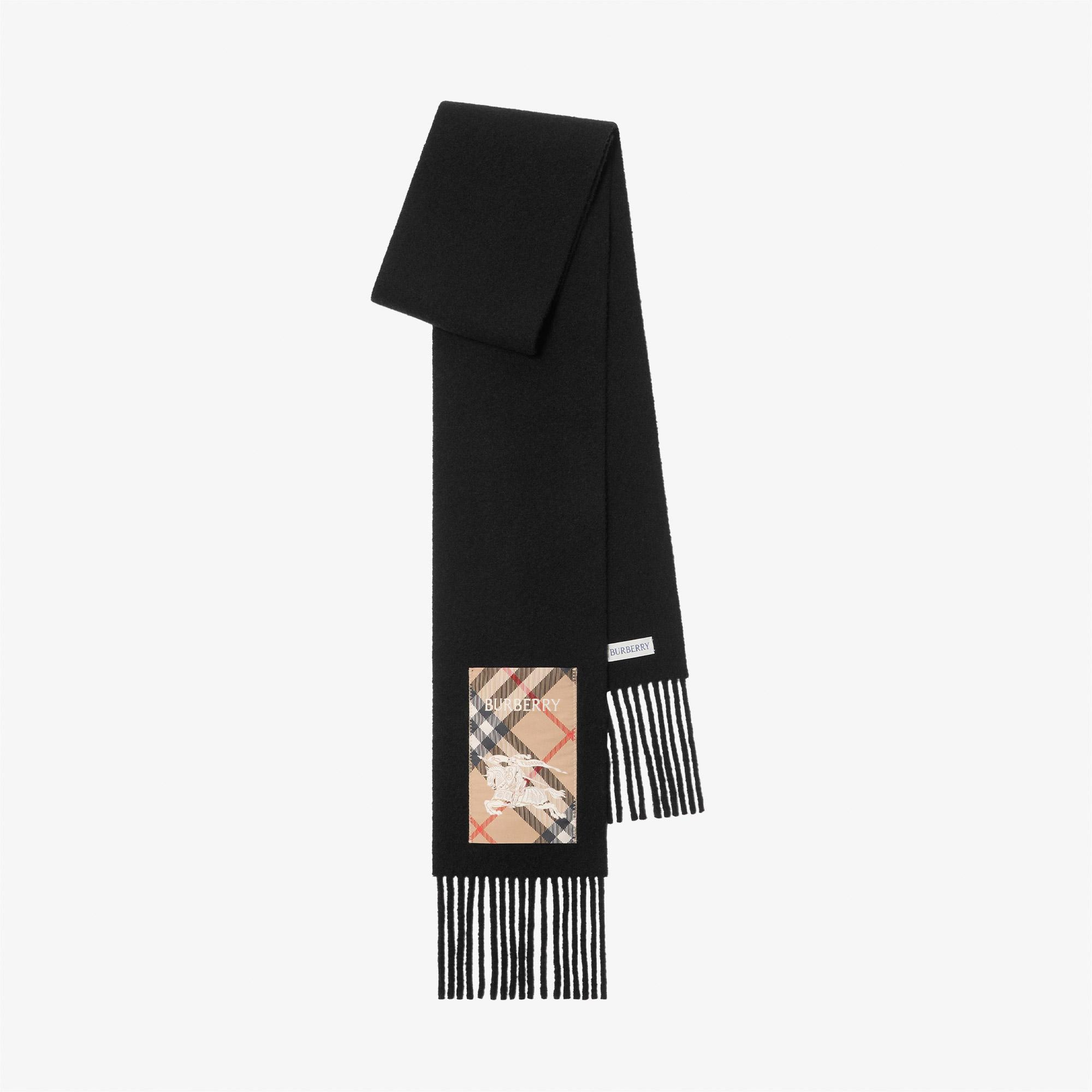 Burberry Solid Label Kadın Siyah Atkı