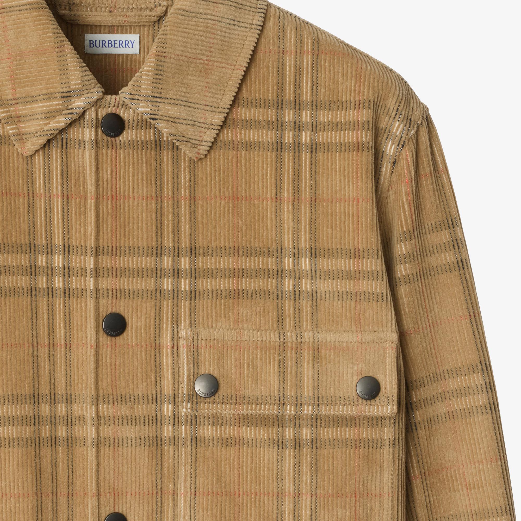 Burberry Owen Check Corduroy Erkek Bej Gömlek