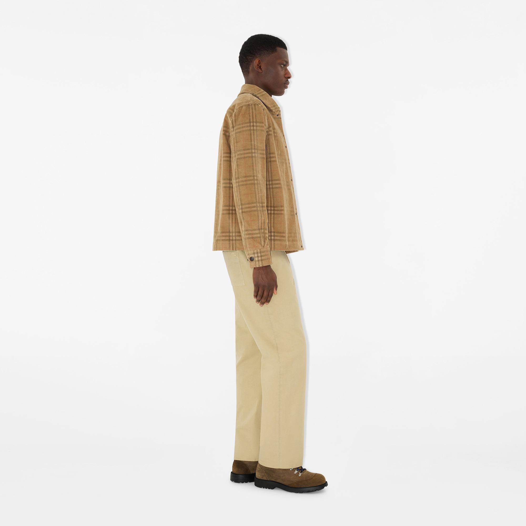 Burberry Owen Check Corduroy Erkek Bej Gömlek