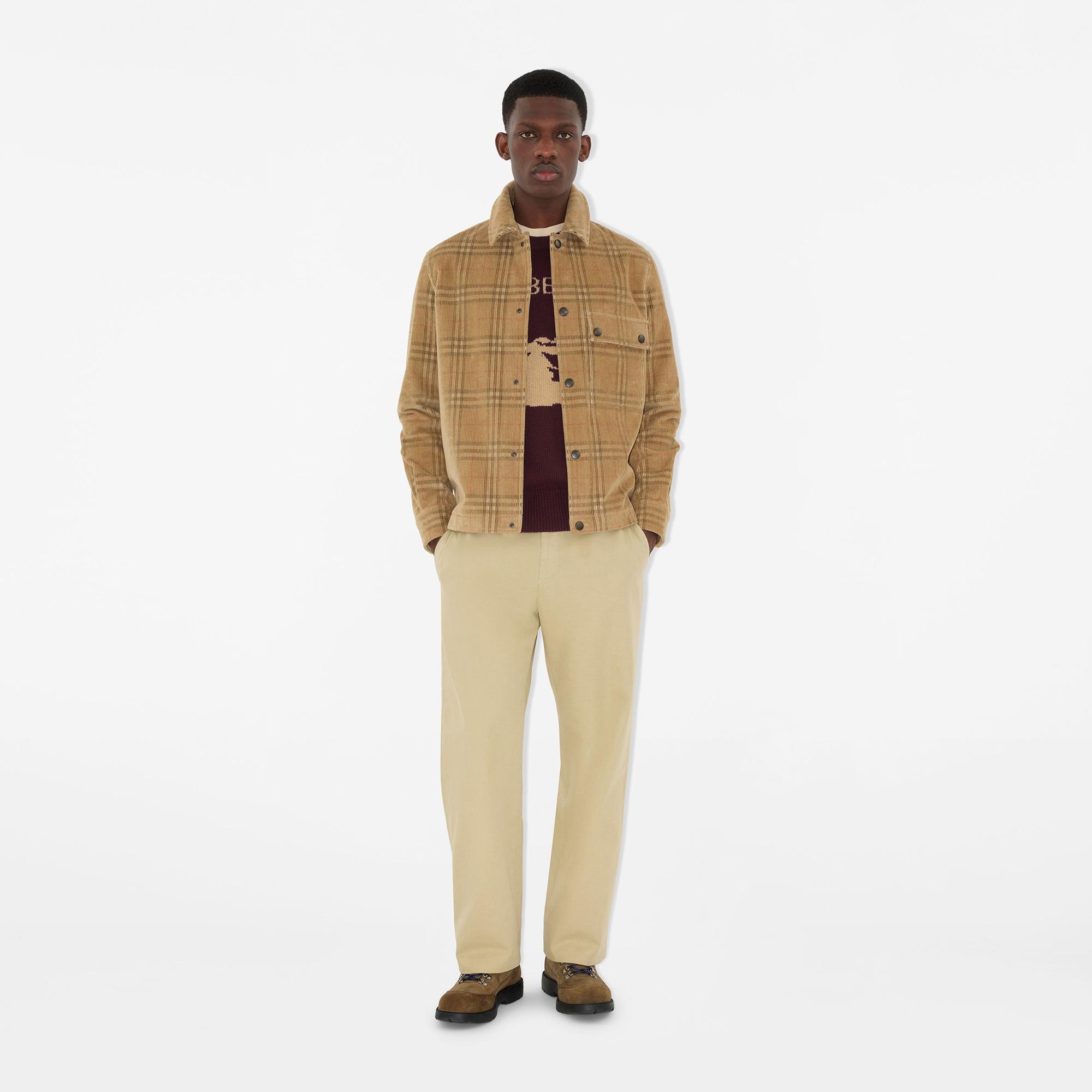 Burberry Owen Check Corduroy Erkek Bej Gömlek