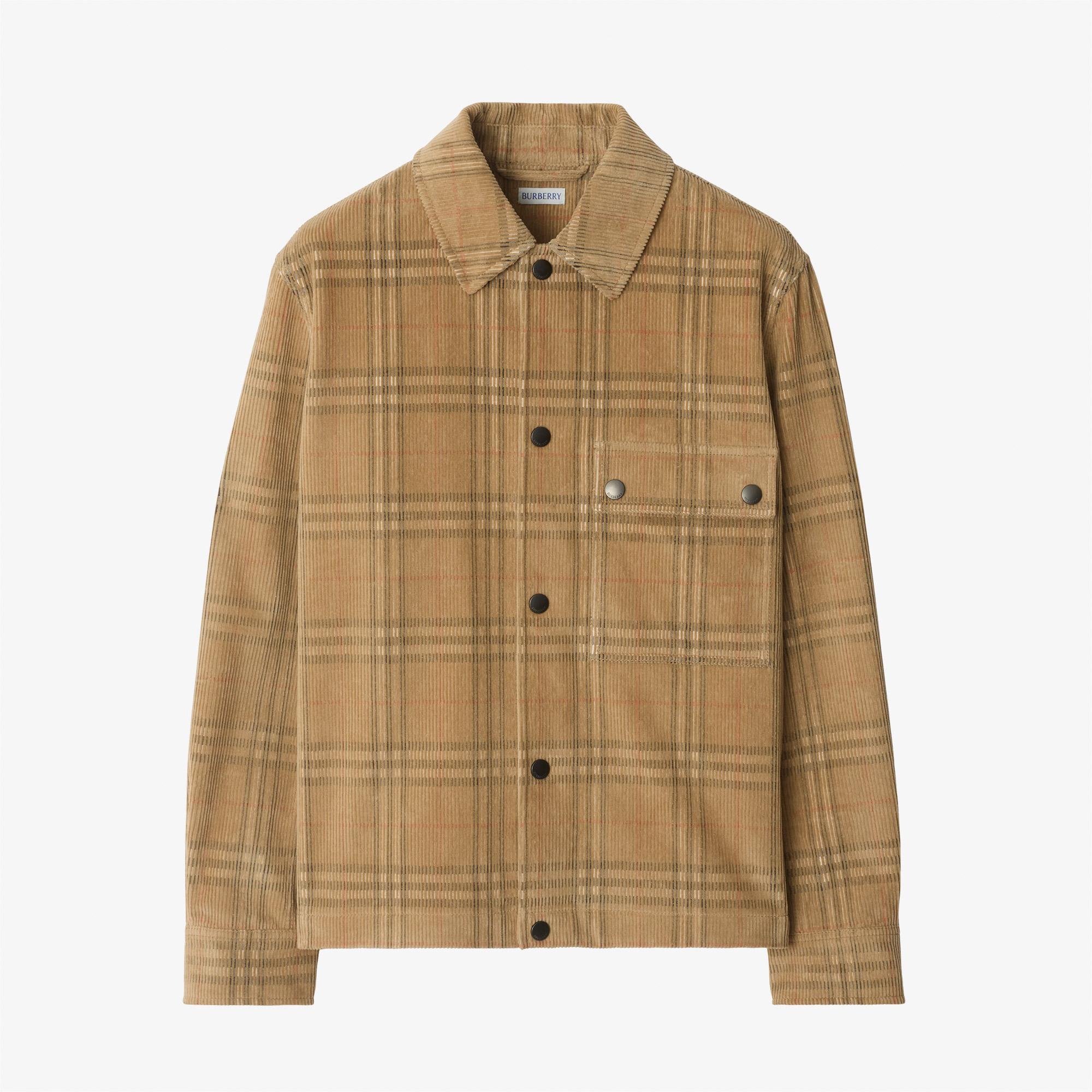 Burberry Owen Check Corduroy Erkek Bej Gömlek