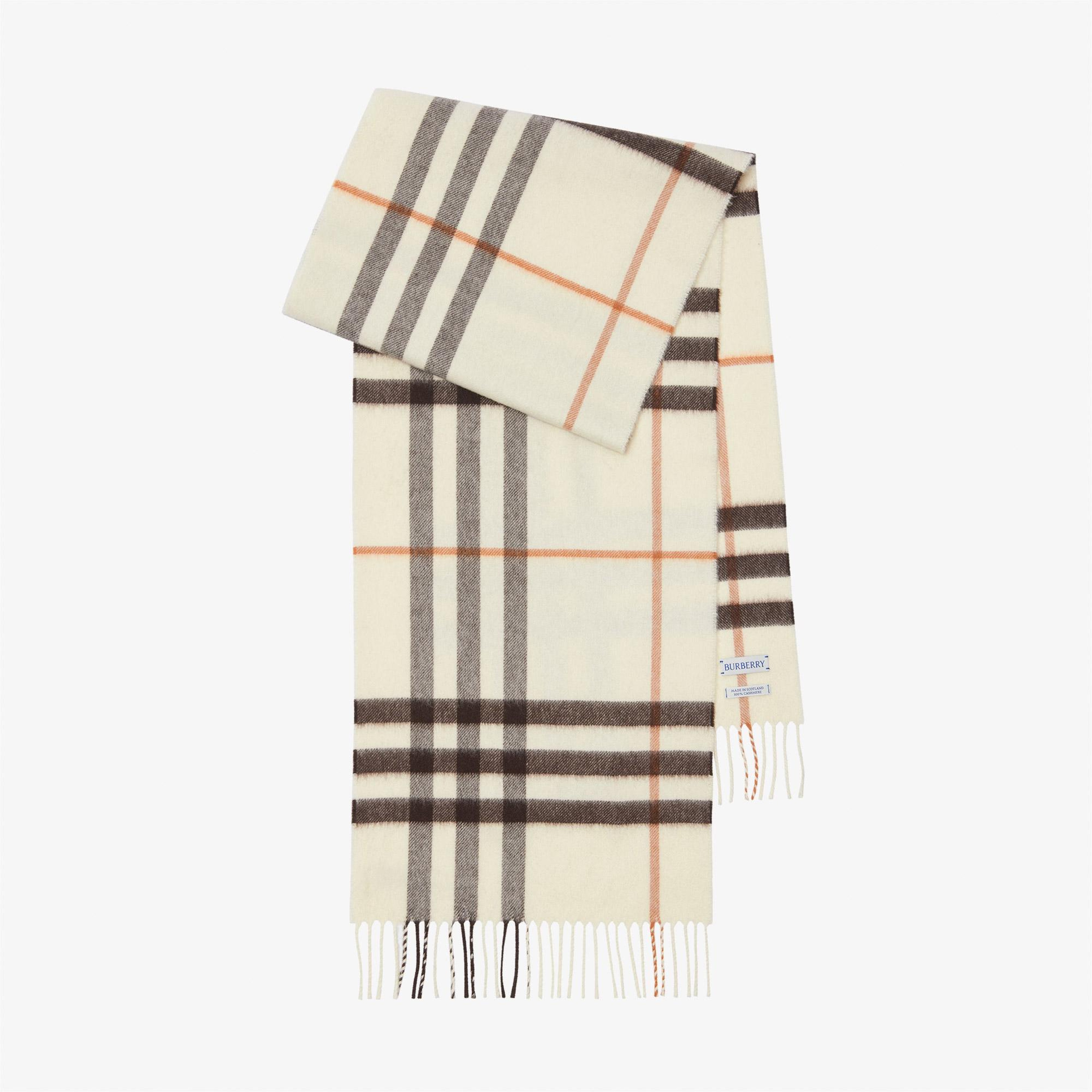Burberry Giant Check Kadın Beyaz Atkı