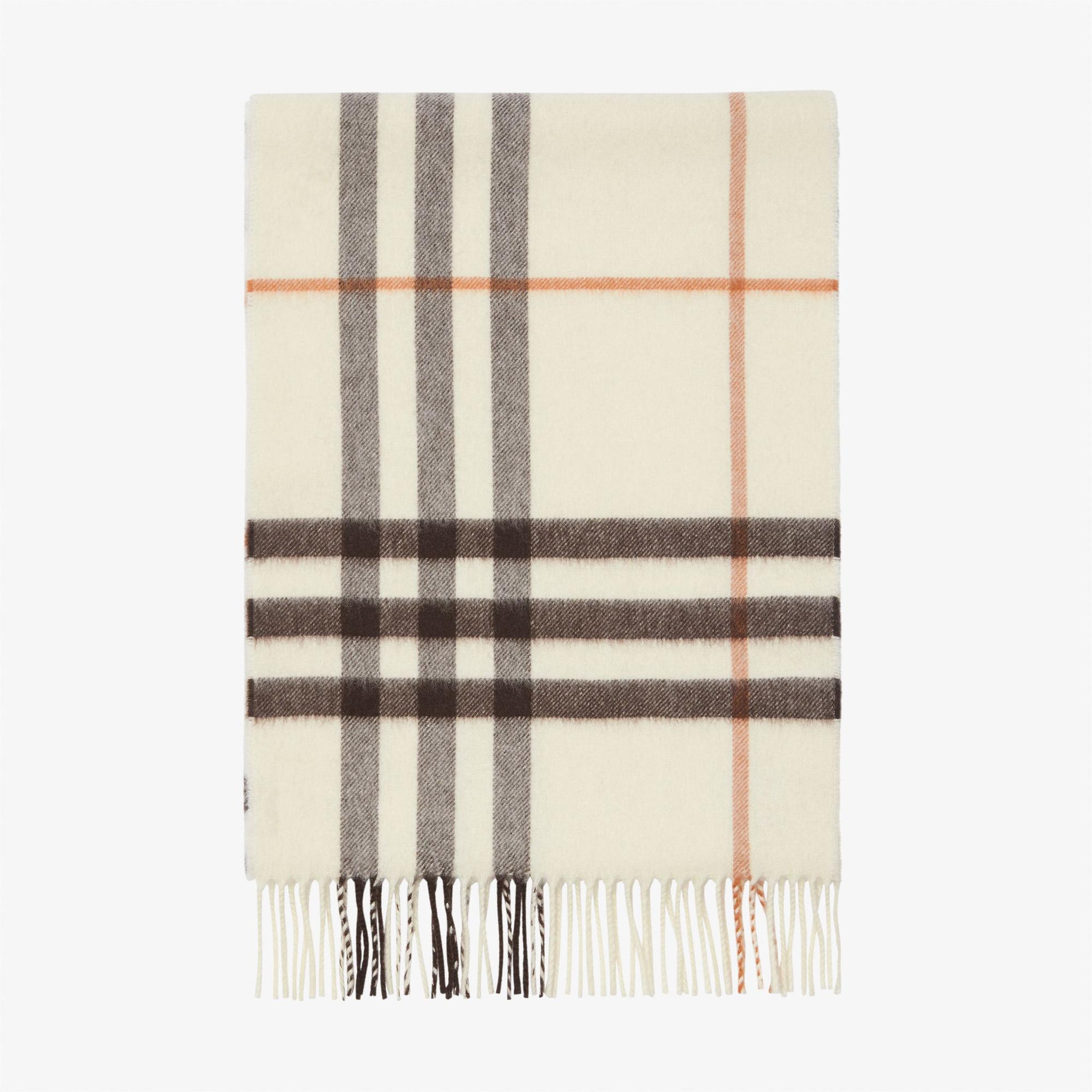 Burberry Giant Check Kadın Beyaz Atkı