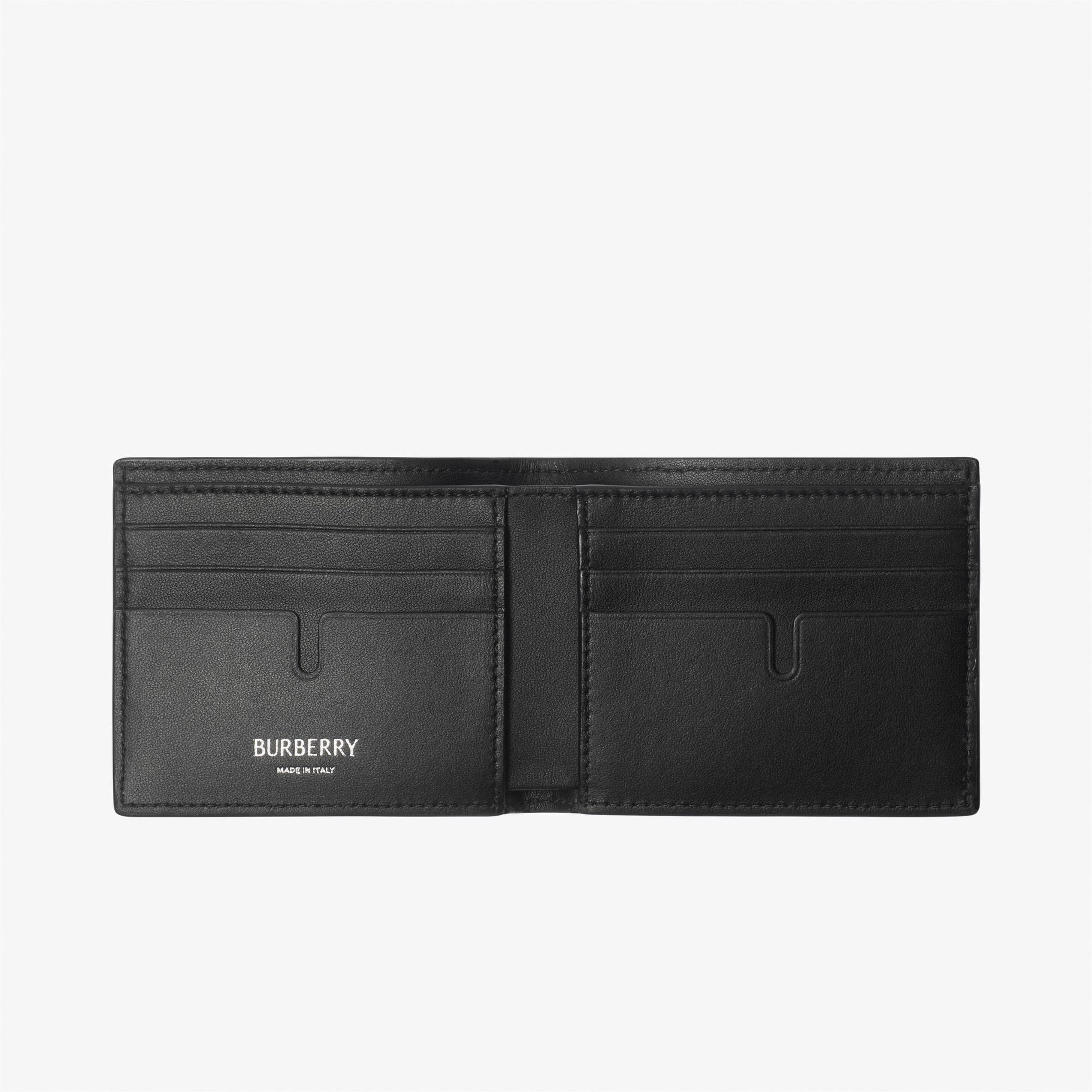 Burberry Check Slim Bifold Erkek Siyah Cüzdan