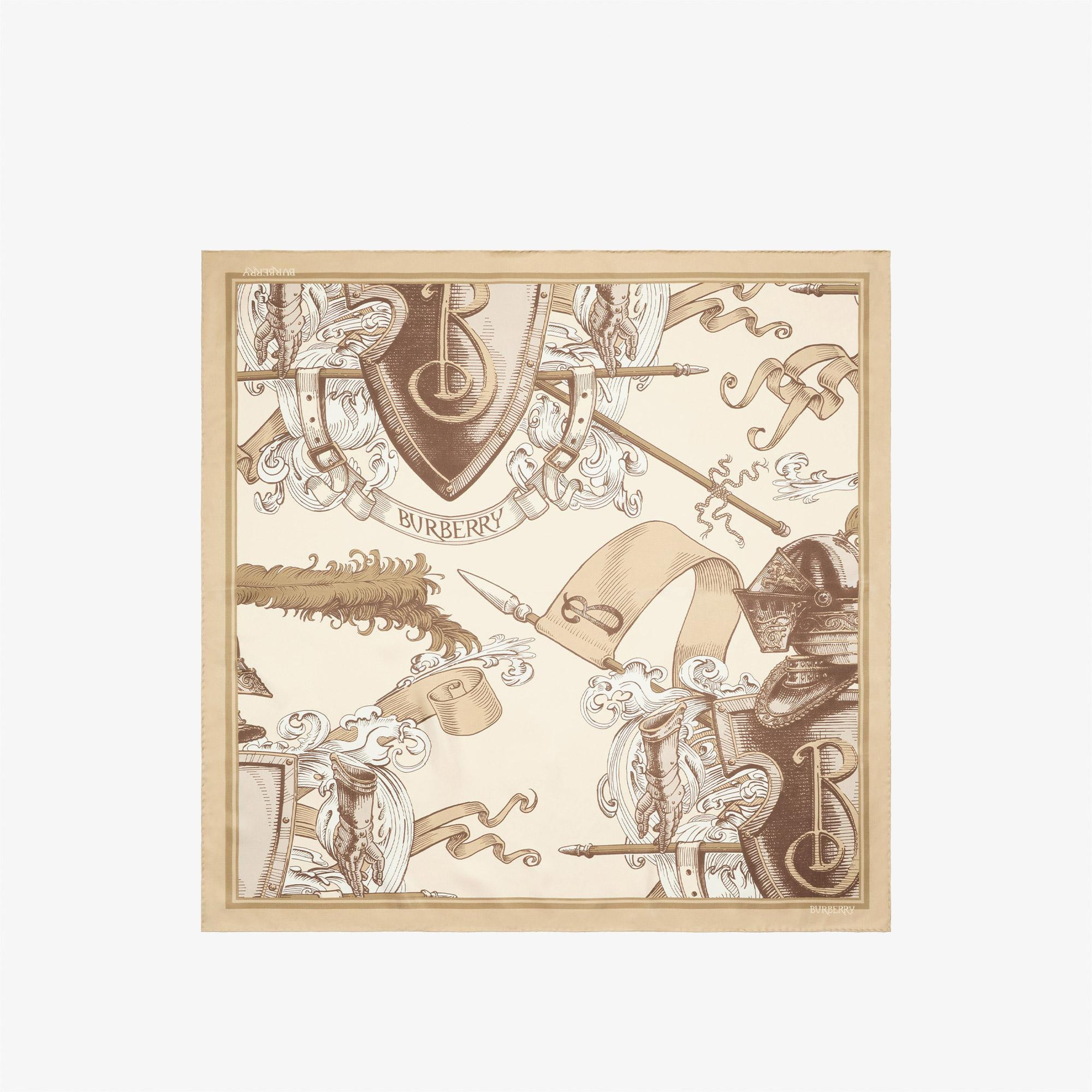 Burberry Etched Knight Kadın Bej Eşarp