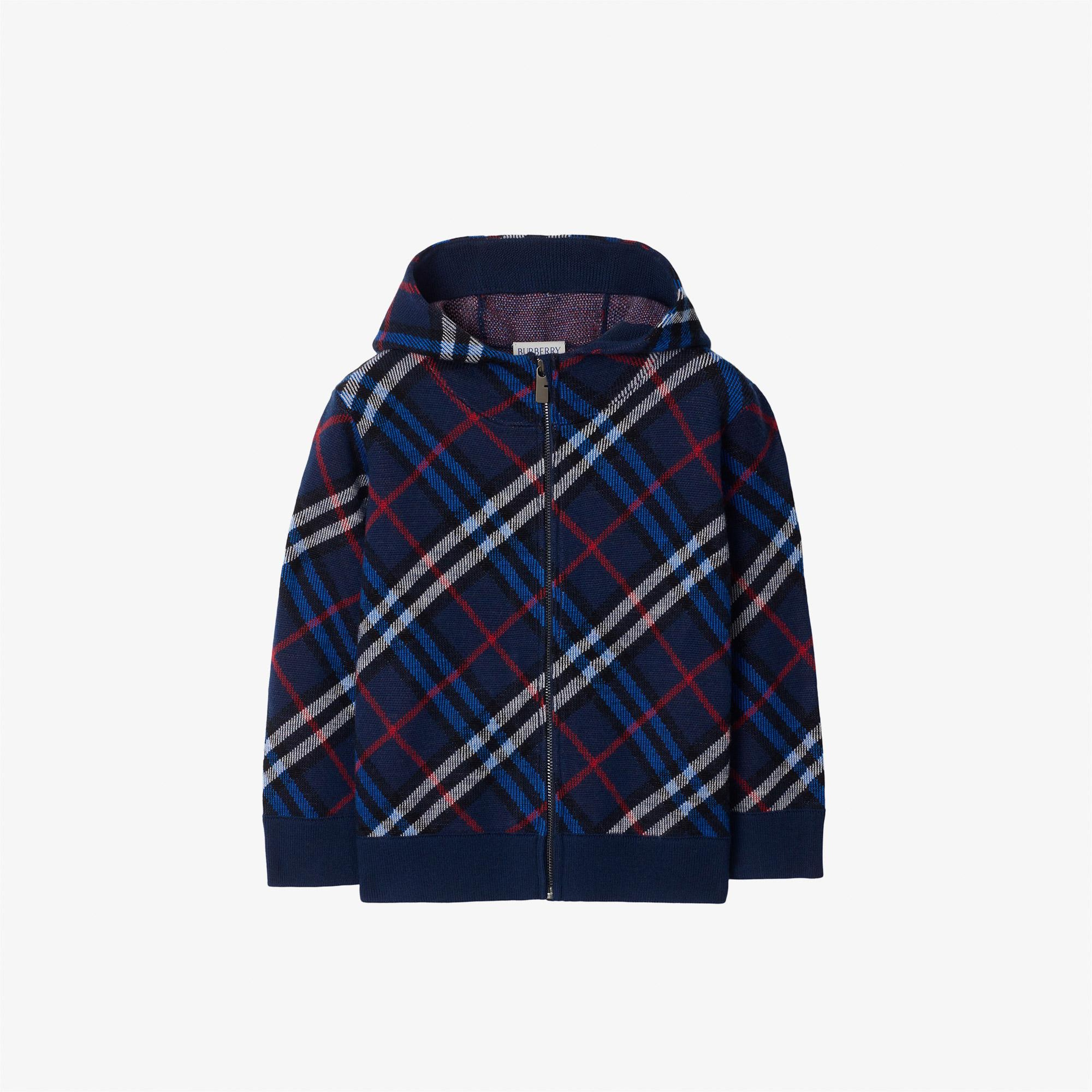 Burberry Jimmy Check Jaq Çocuk Lacivert Triko
