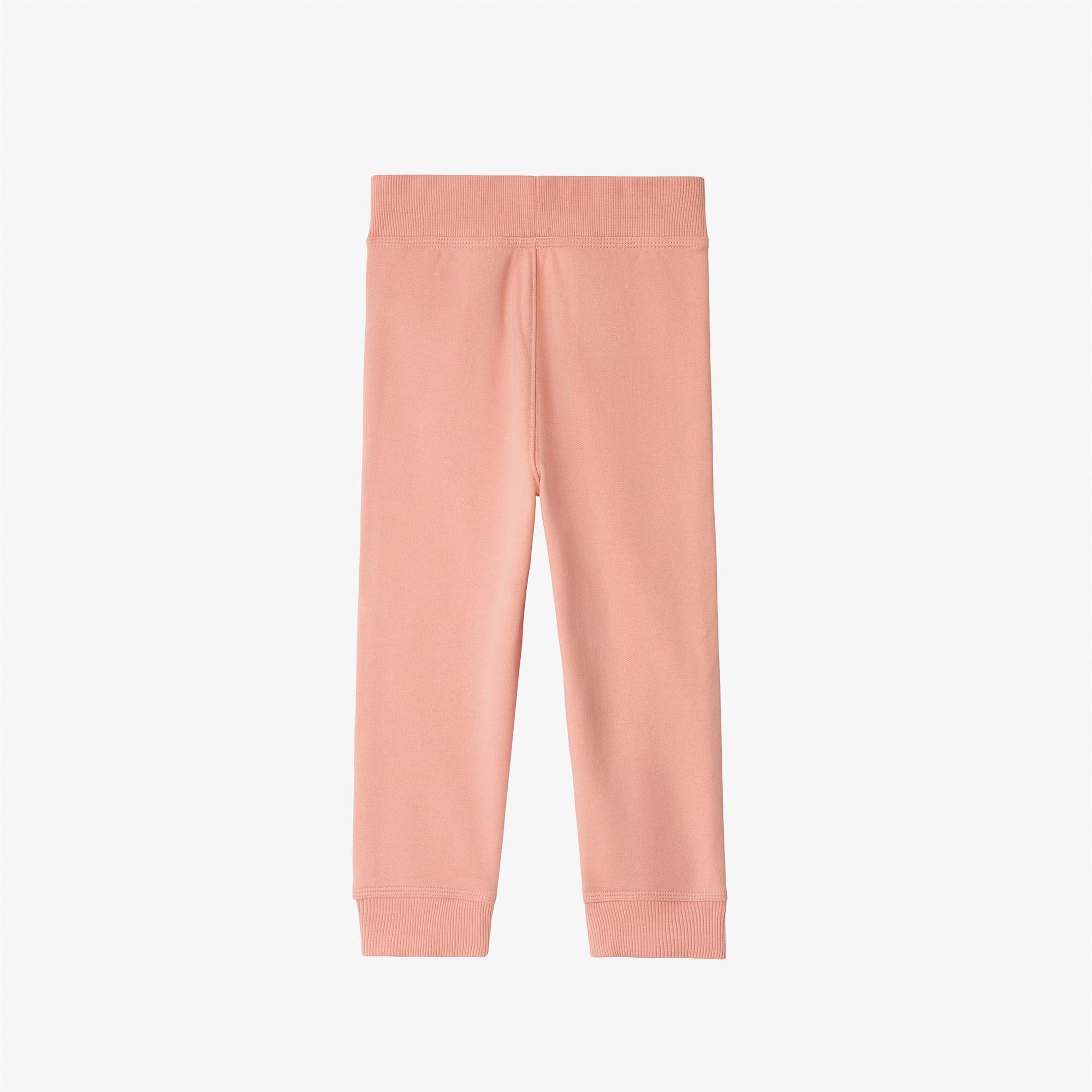 Burberry Jackson Tape Check Trim Cotton Çocuk Pembe Eşofman Altı