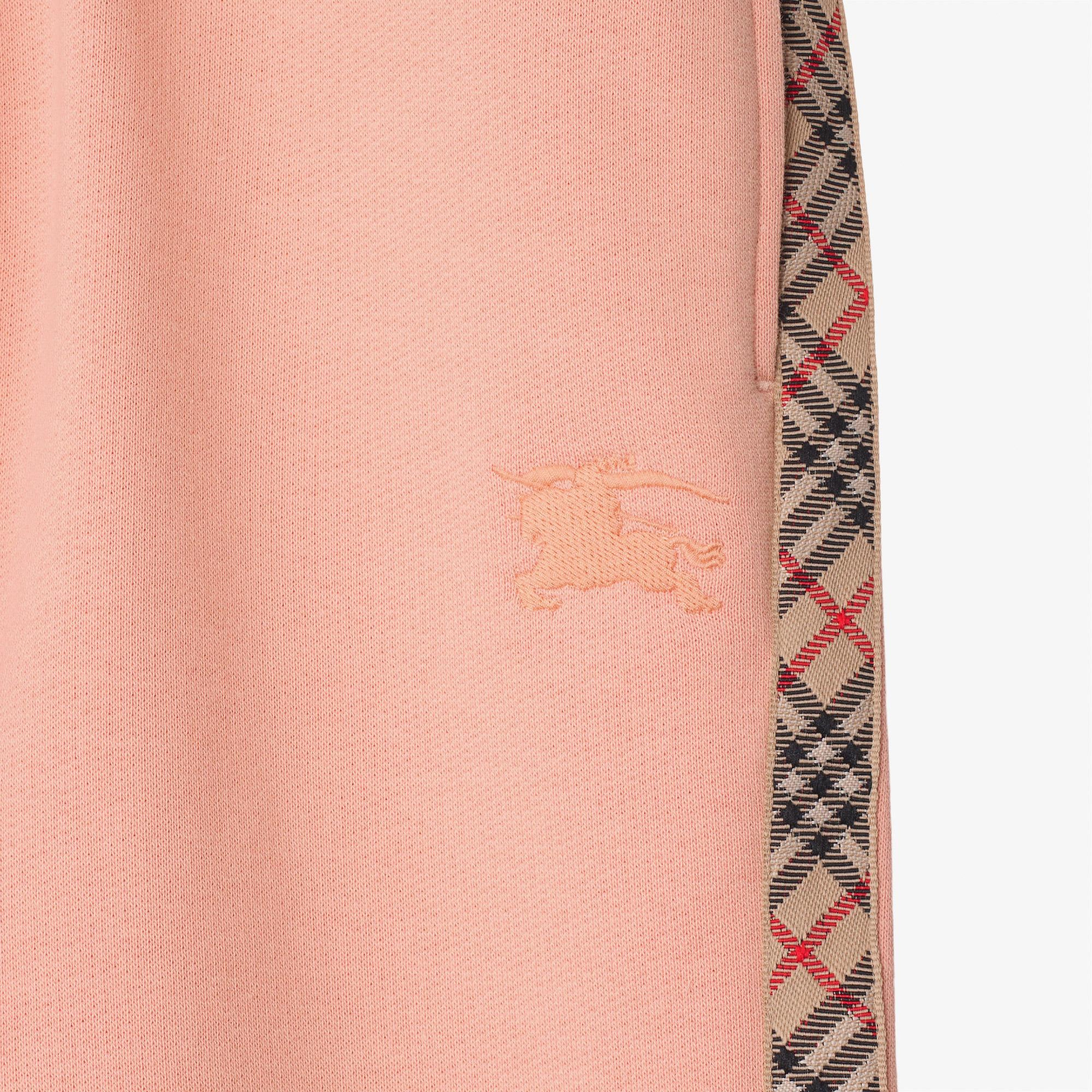 Burberry Jackson Tape Check Trim Cotton Çocuk Pembe Eşofman Altı