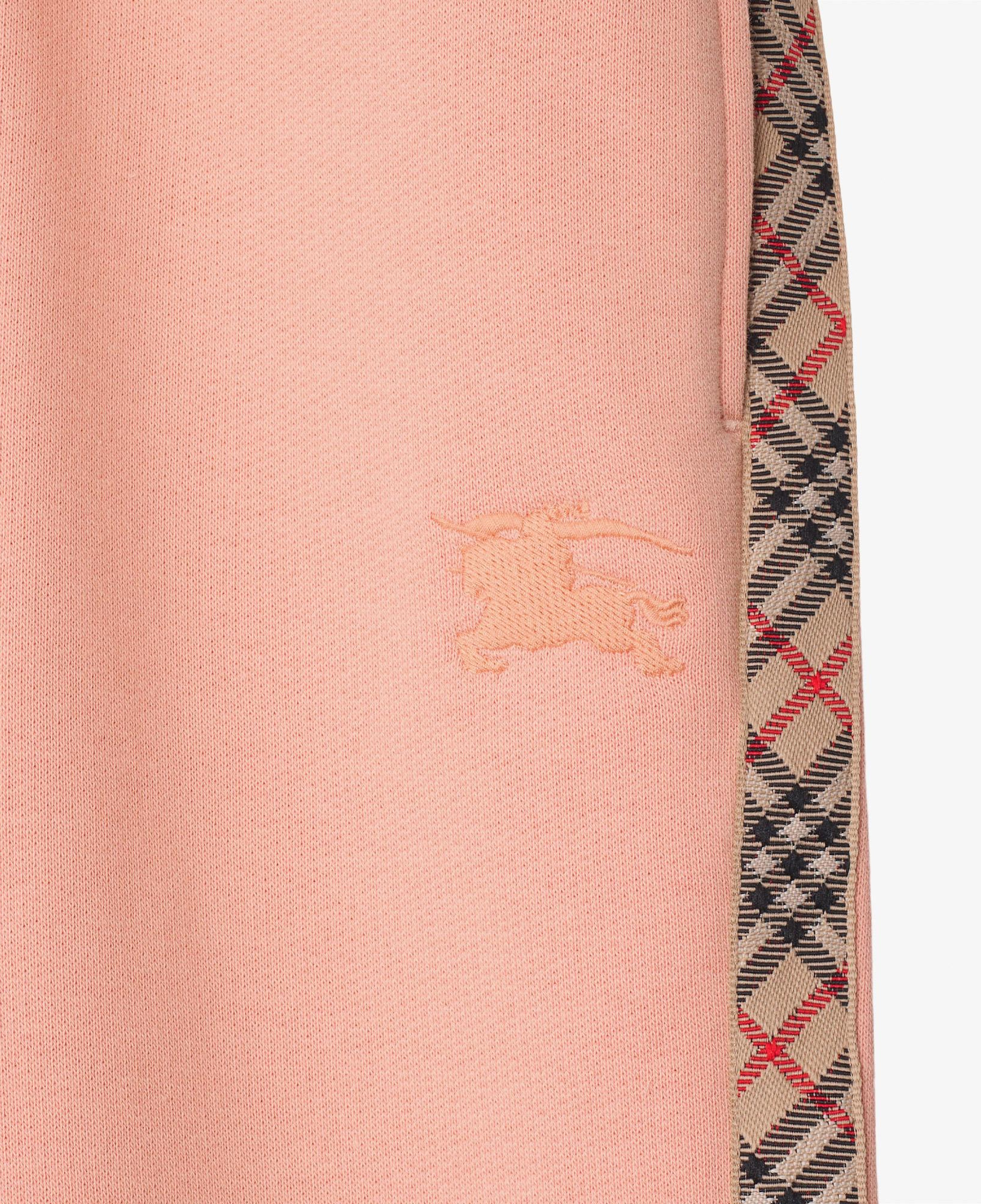 Burberry Jackson Tape Check Trim Cotton Çocuk Pembe Eşofman Altı