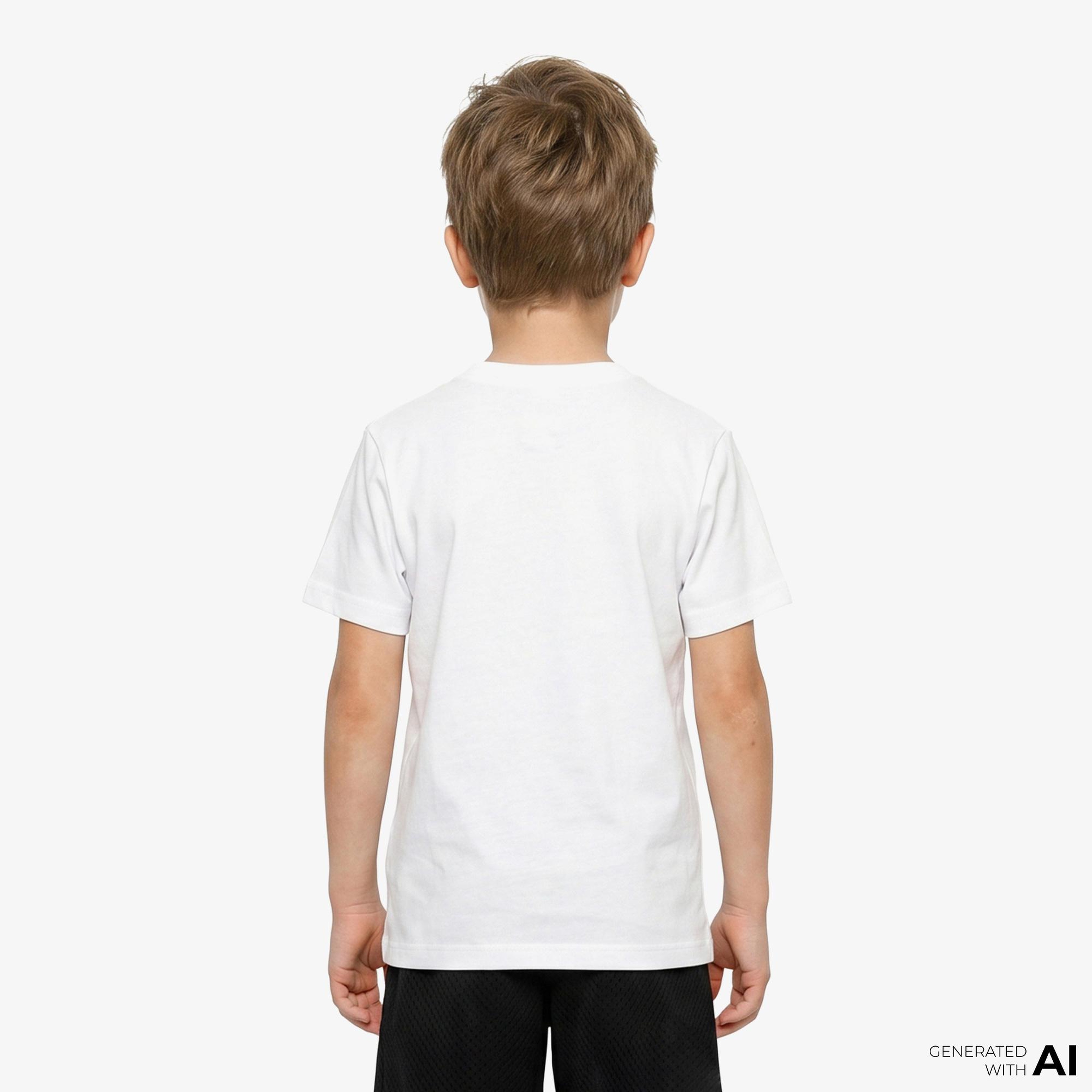 Jordan Jumpman Swoosh Intersectio Erkek Çocuk Beyaz T-Shirt