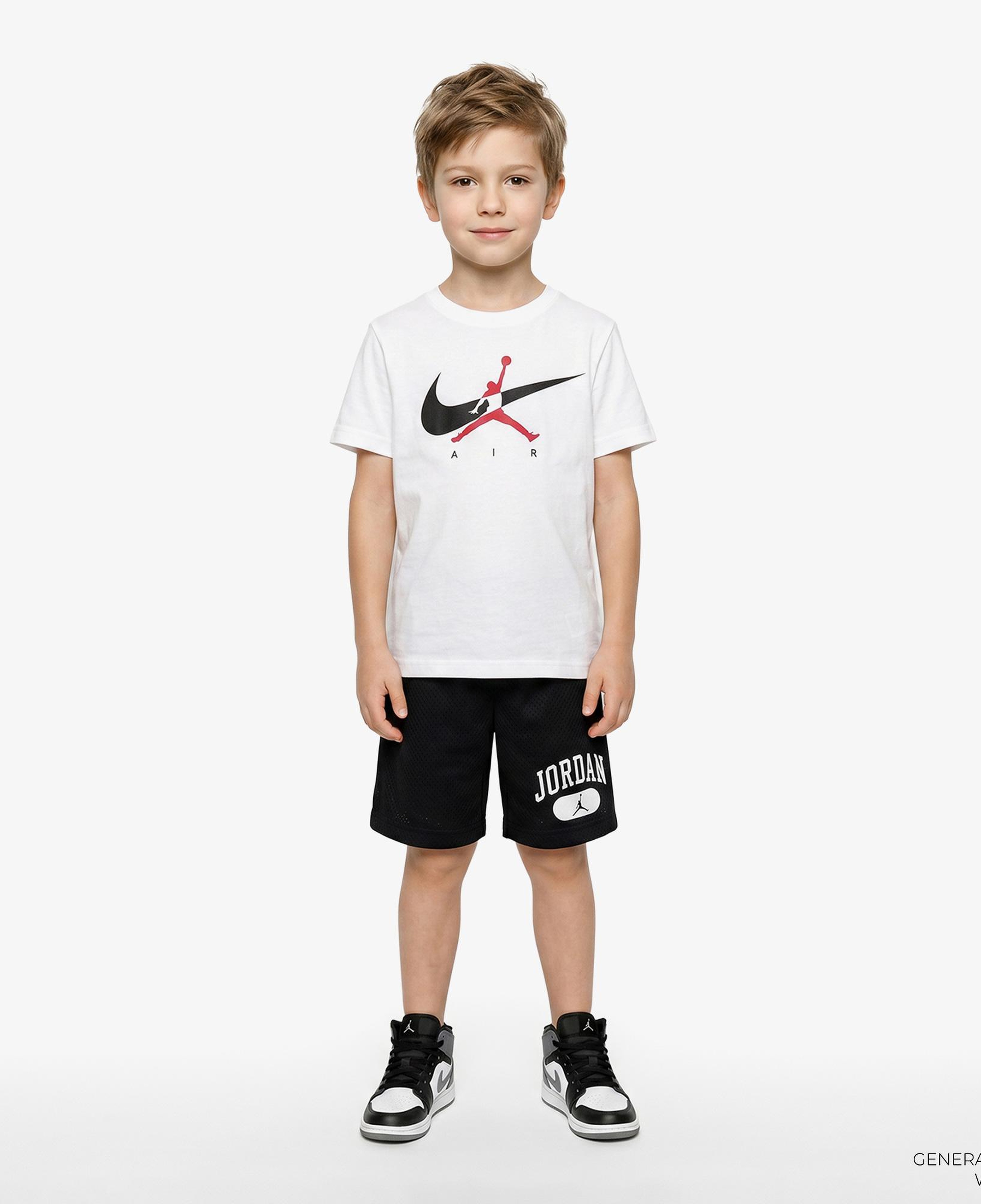 Jordan Jumpman Swoosh Intersectio Erkek Çocuk Beyaz T-Shirt
