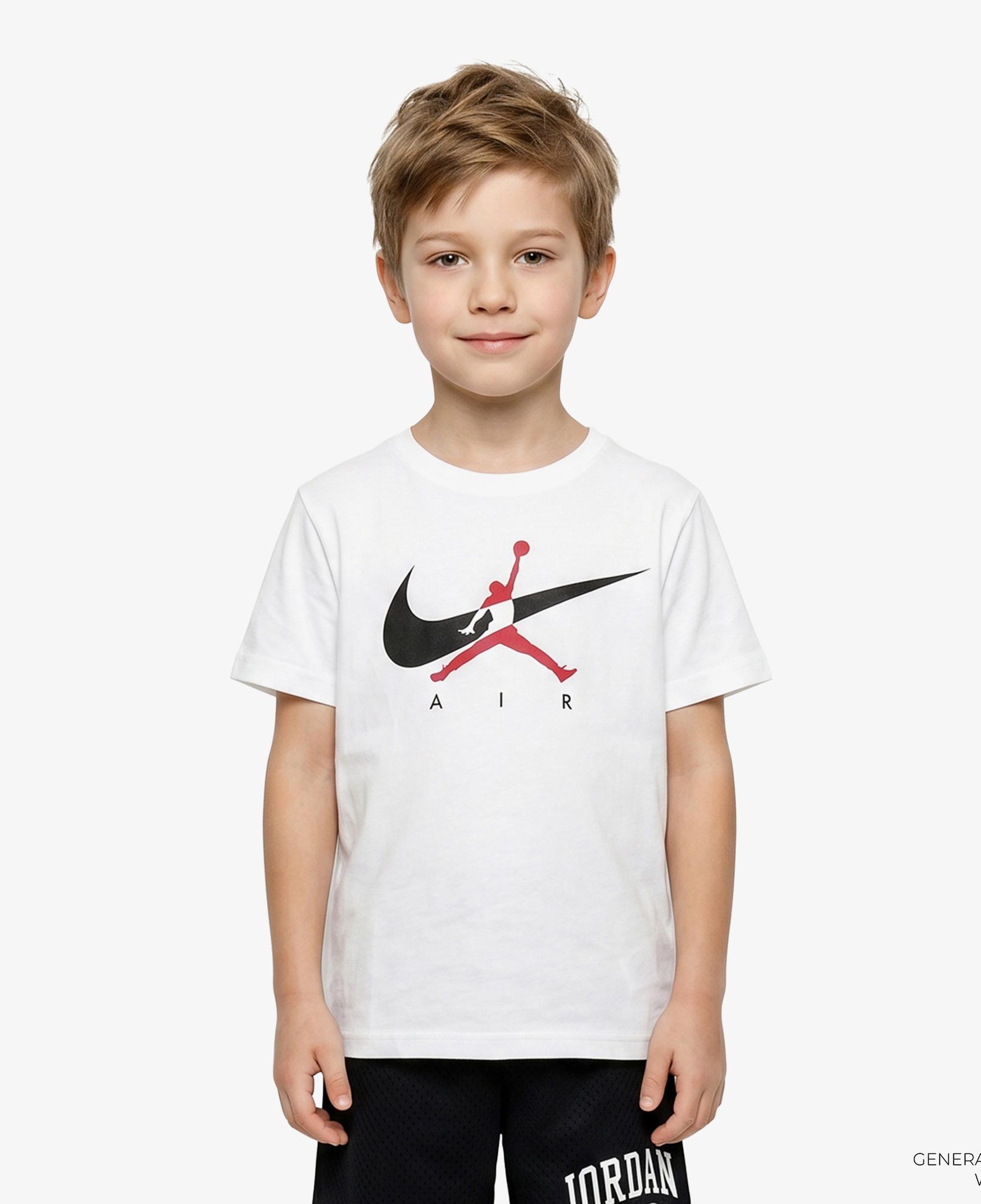 Jordan Jumpman Swoosh Intersectio Erkek Çocuk Beyaz T-Shirt