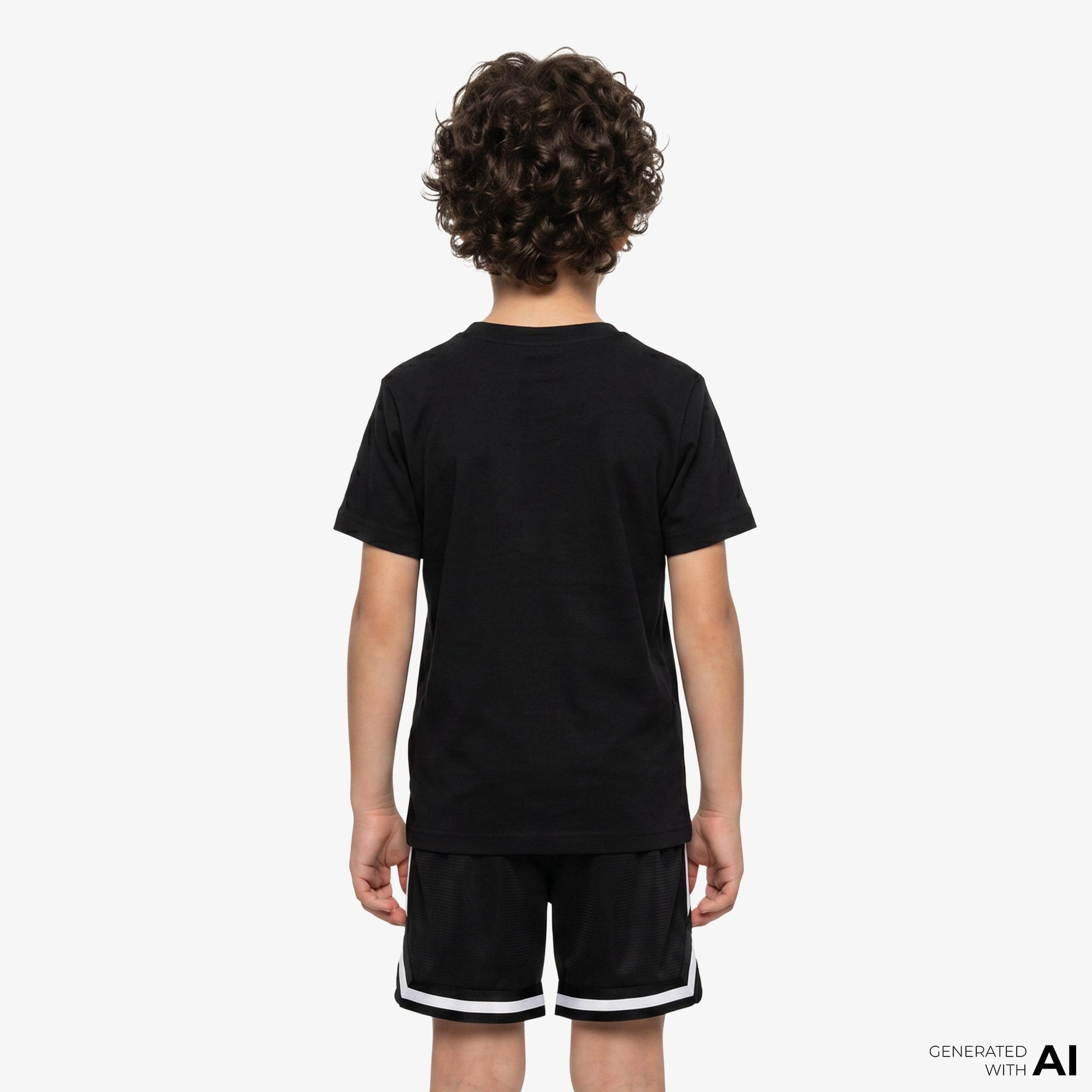 Jordan Jumpman Swoosh Intersectio Erkek Çocuk Siyah T-Shirt