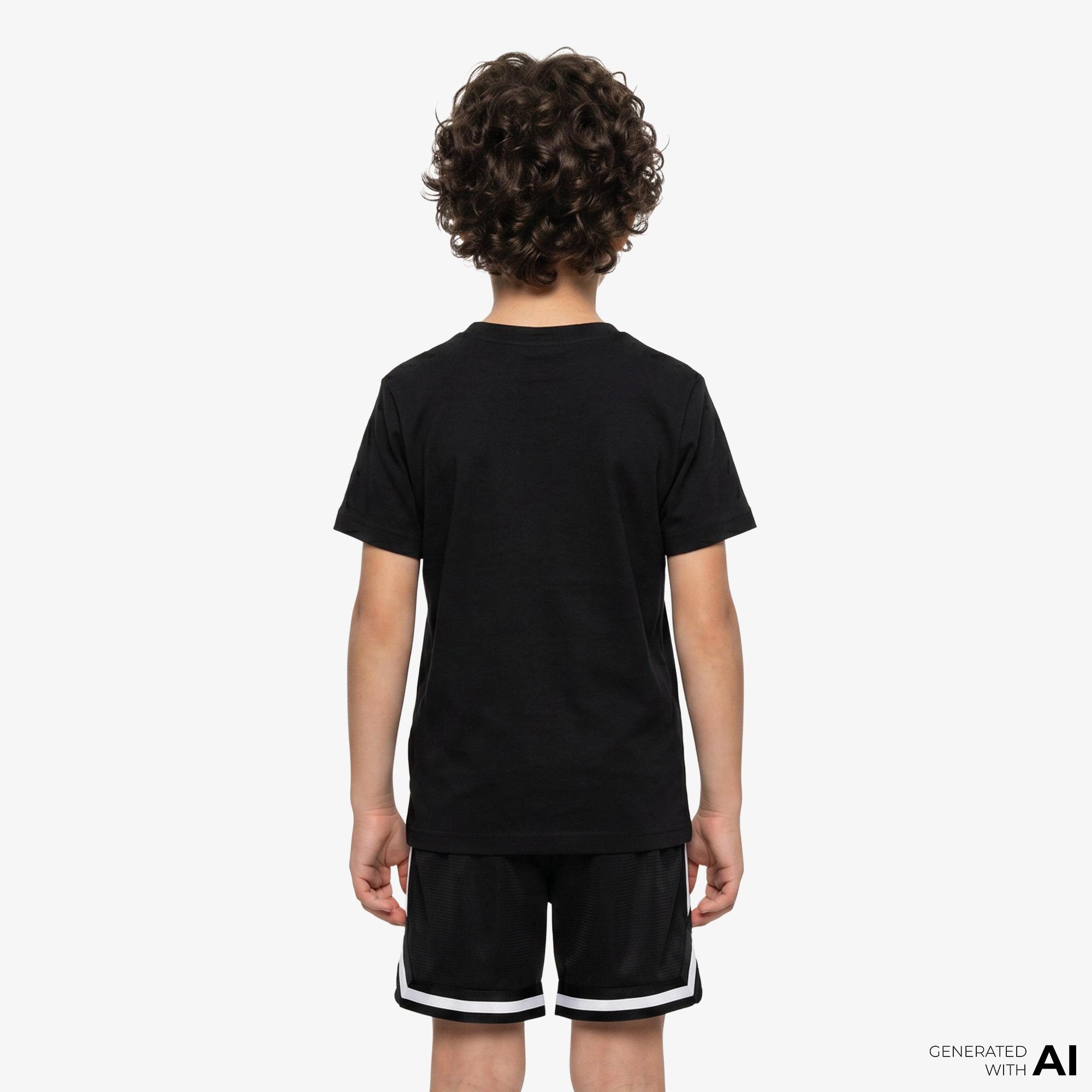 Jordan Jumpman Swoosh Intersectio Erkek Çocuk Siyah T-Shirt