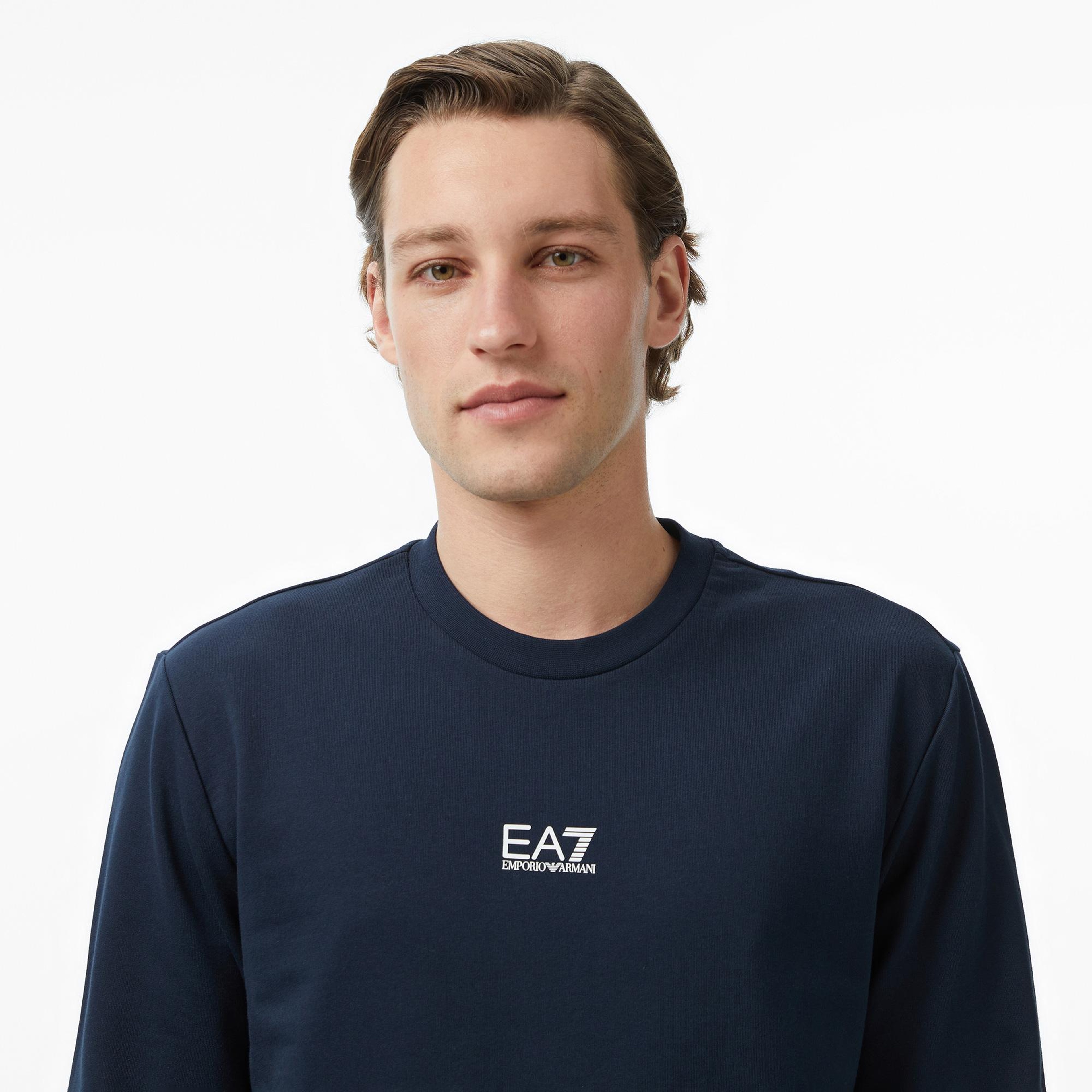 EA7 Erkek Mavi Sweatshirt