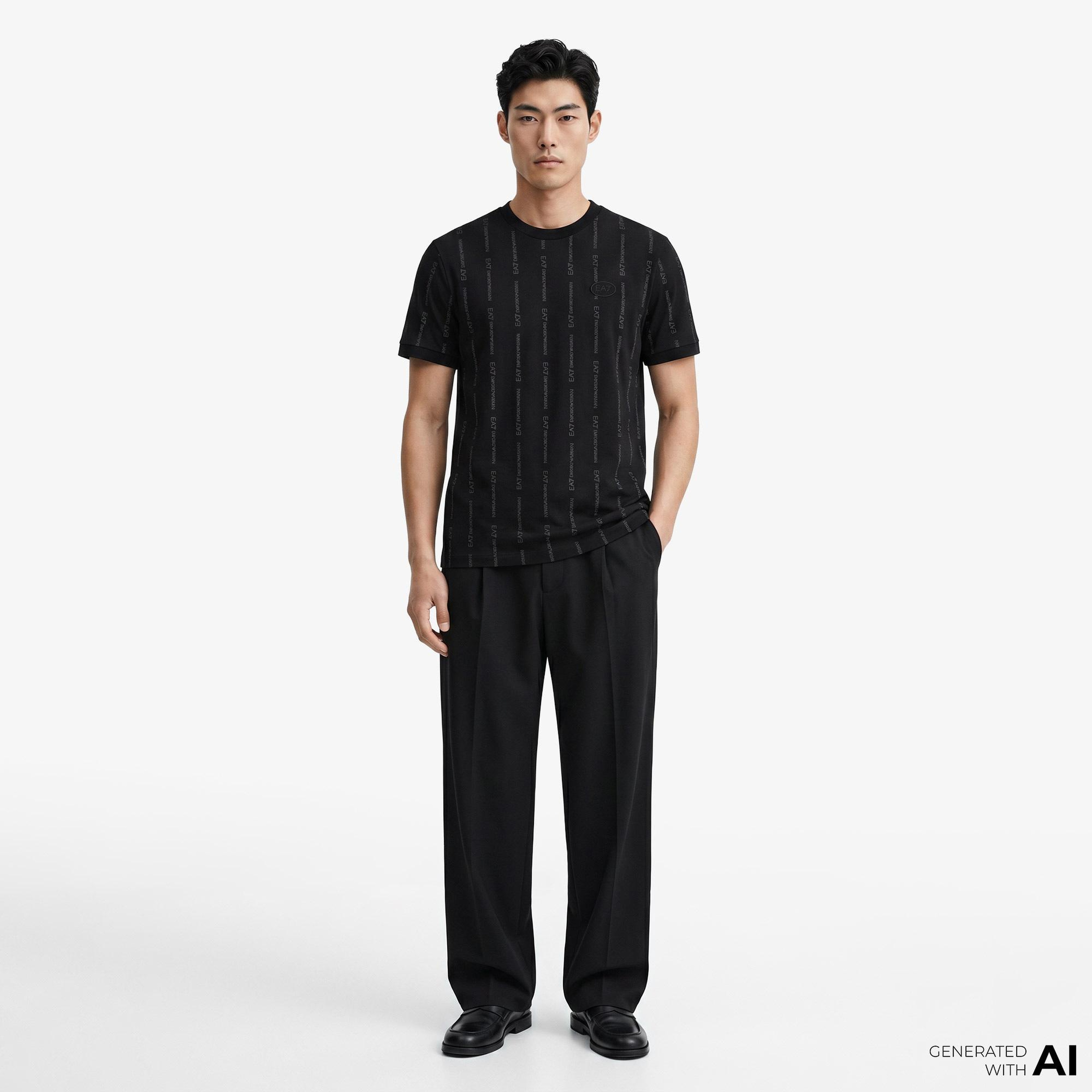 EA7 Erkek Siyah T-Shirt