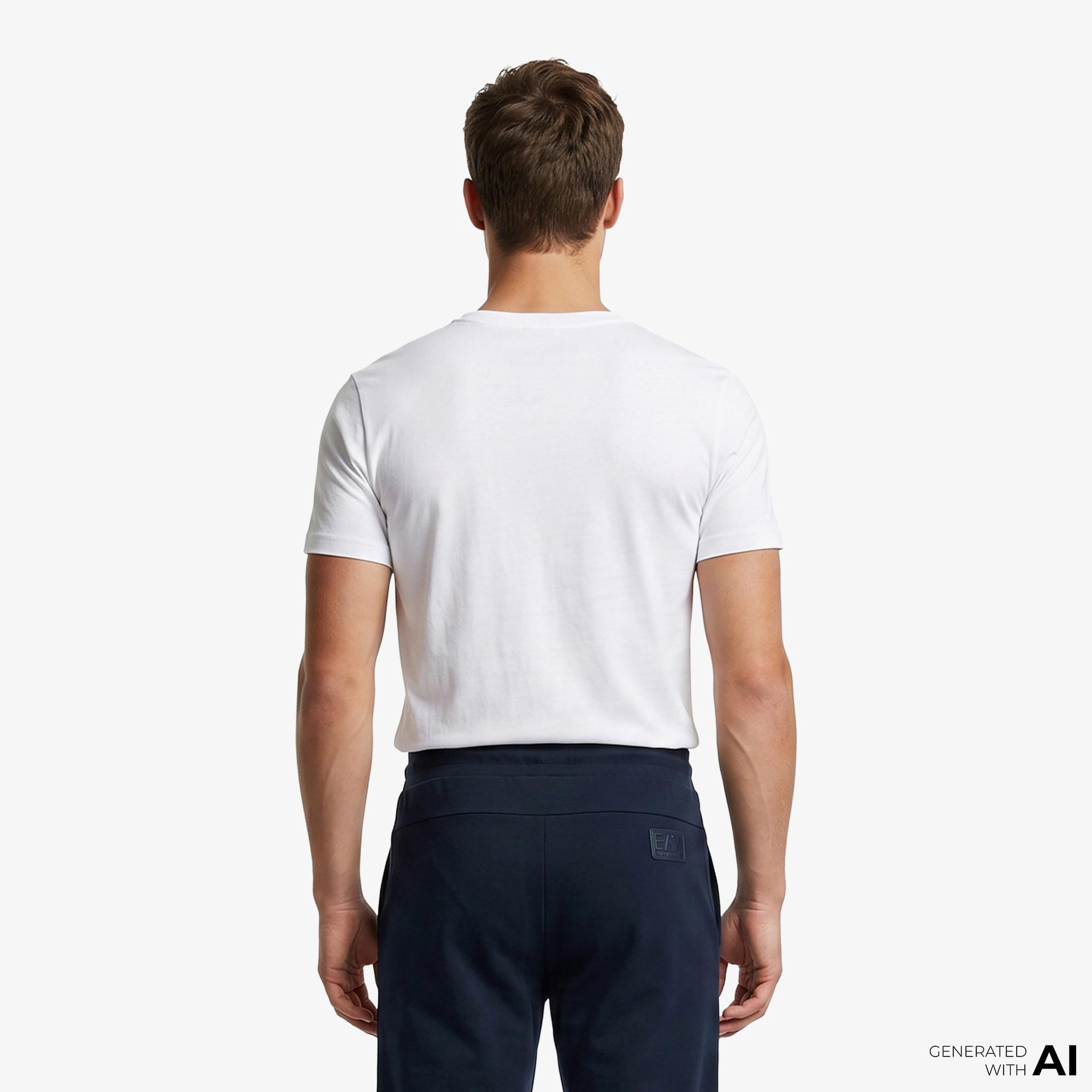 EA7 Erkek Beyaz T-Shirt