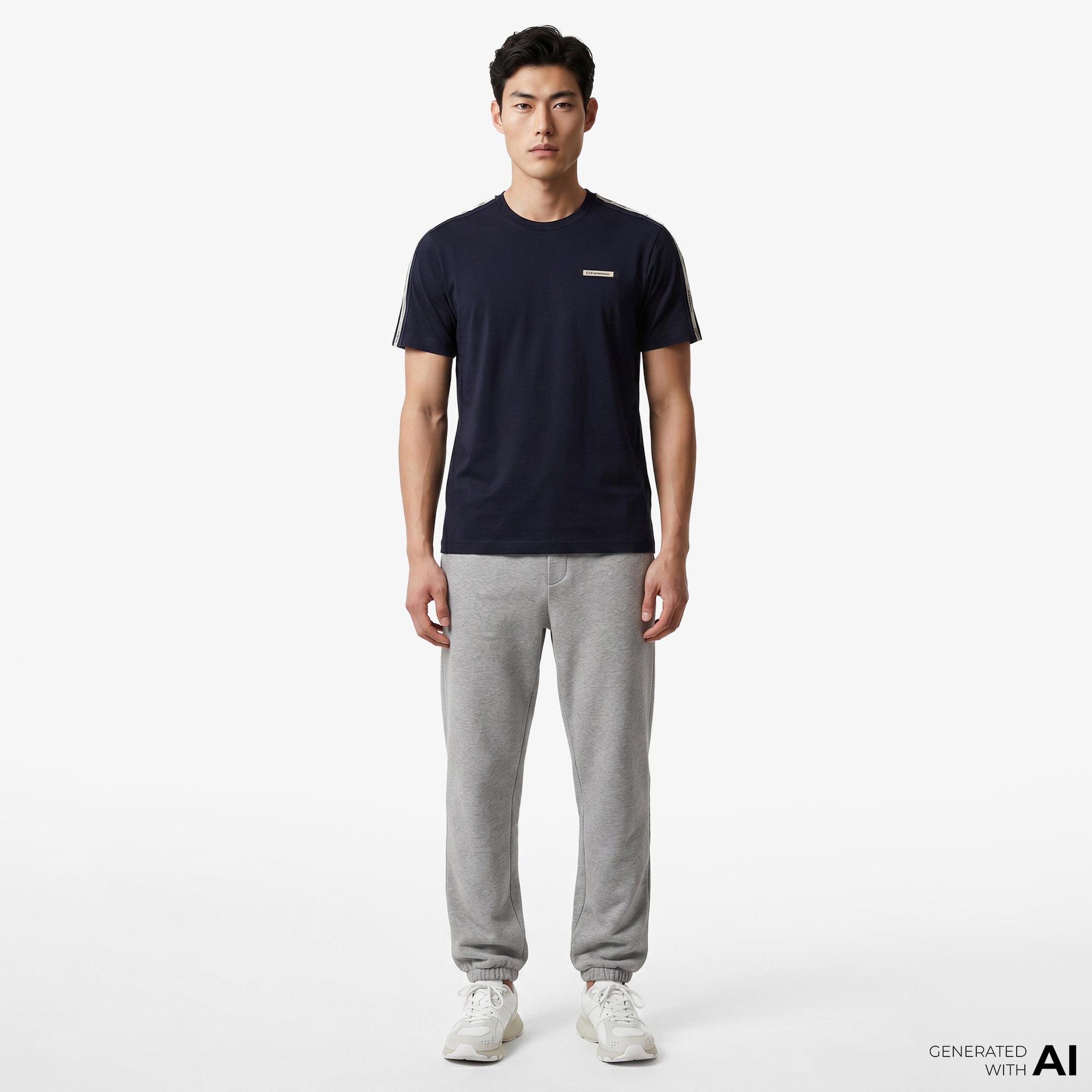 EA7 Erkek Mavi T-Shirt