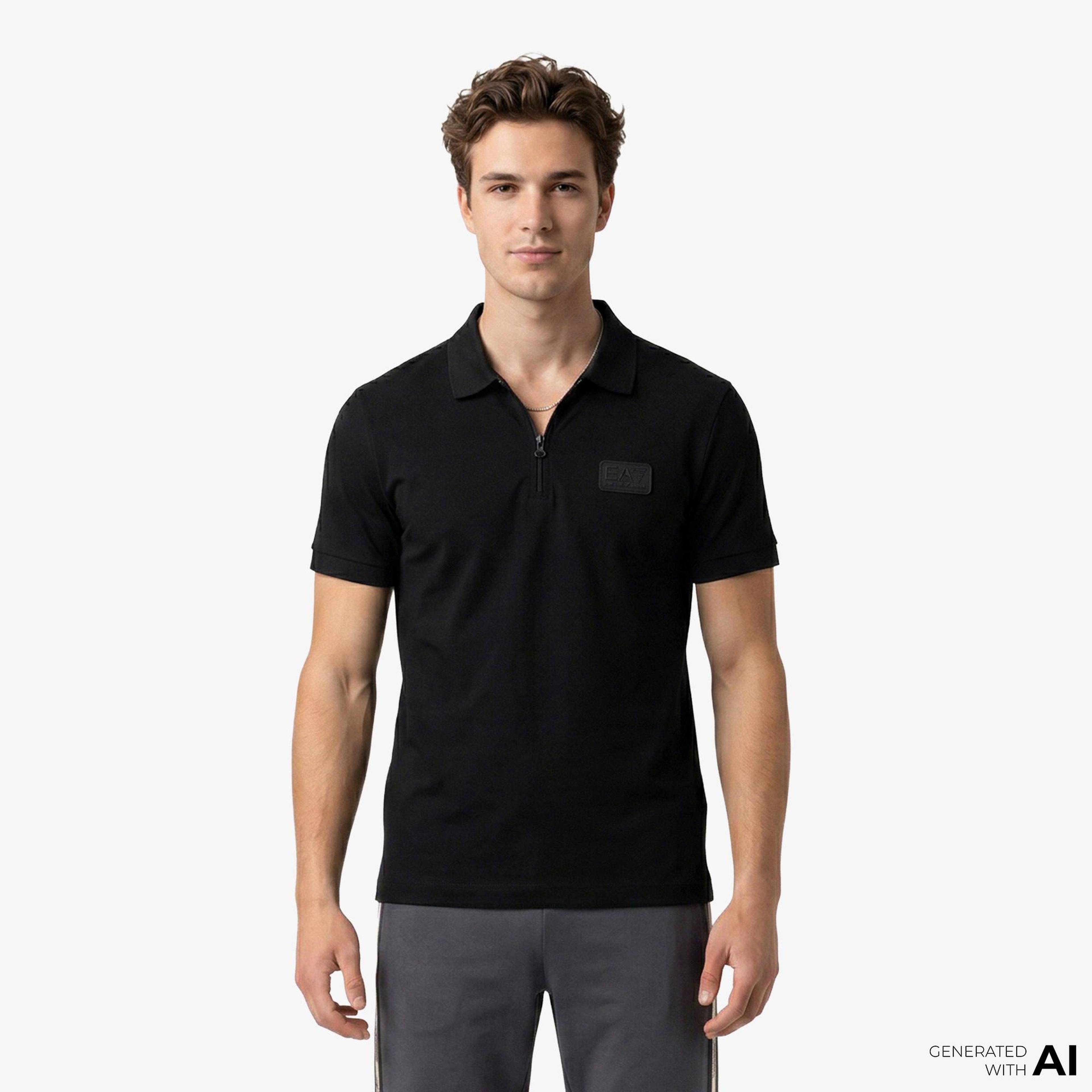 EA7 Erkek Siyah Polo