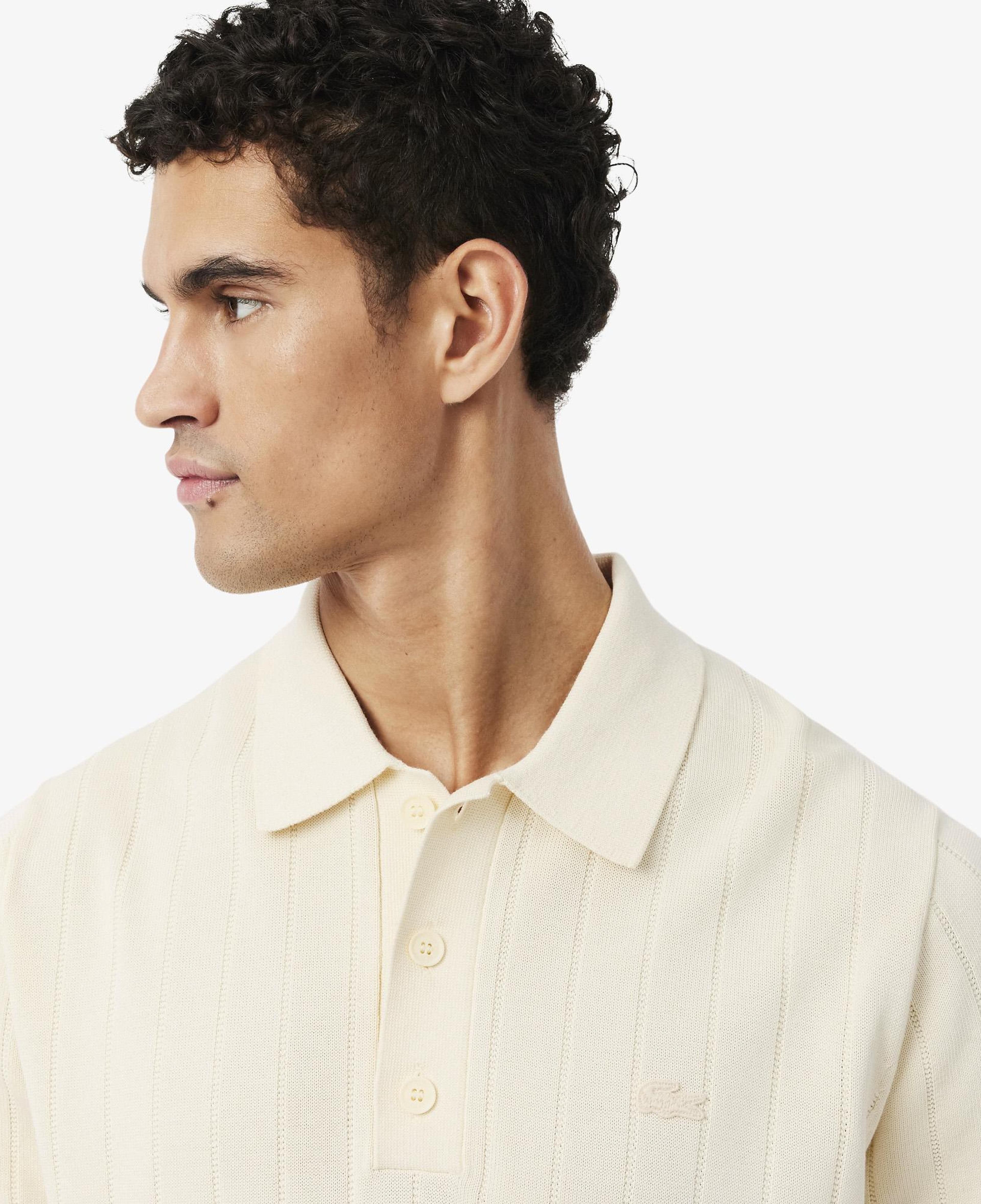 Lacoste Erkek Classic Fit Kısa Kollu Polo Yaka Krem Triko