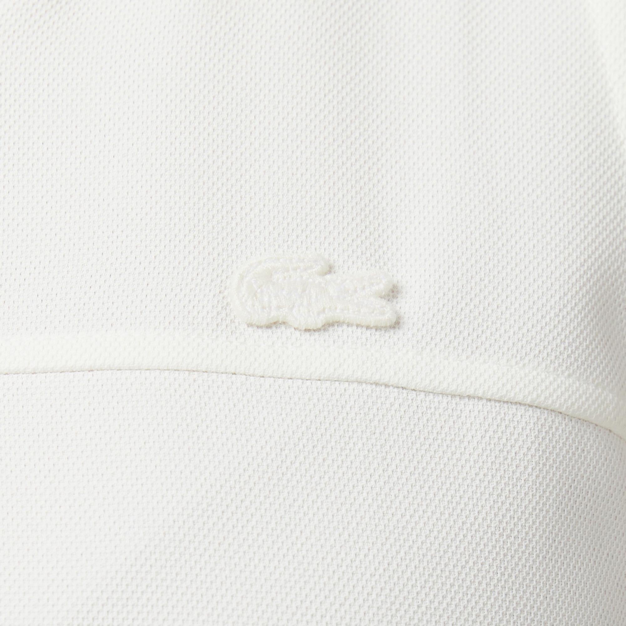 Lacoste Kadın Flare Fit Kolsuz Bisiklet Yaka Krem Elbise