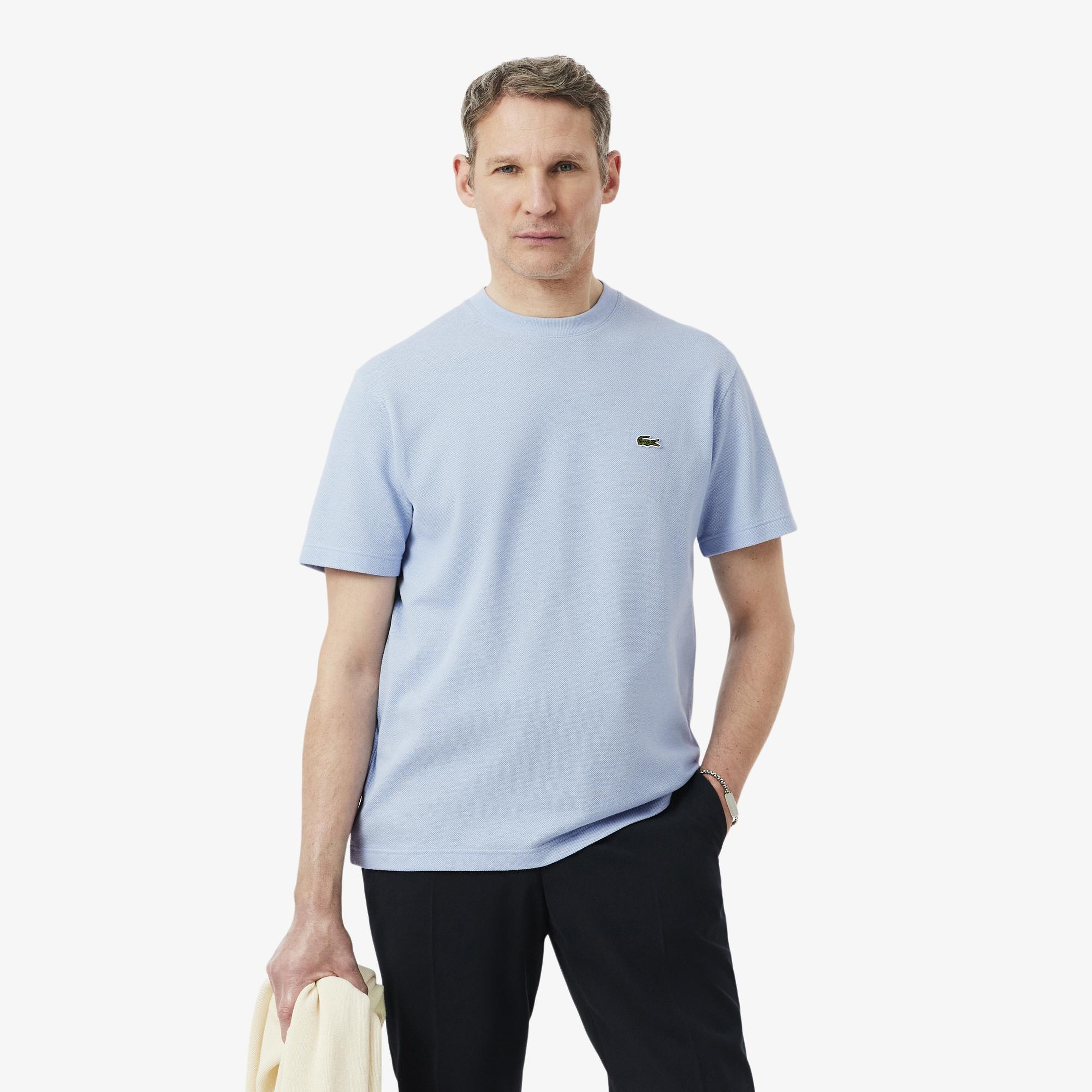 Lacoste Erkek Classic Fit Bisiklet Yaka Mavi T-Shirt