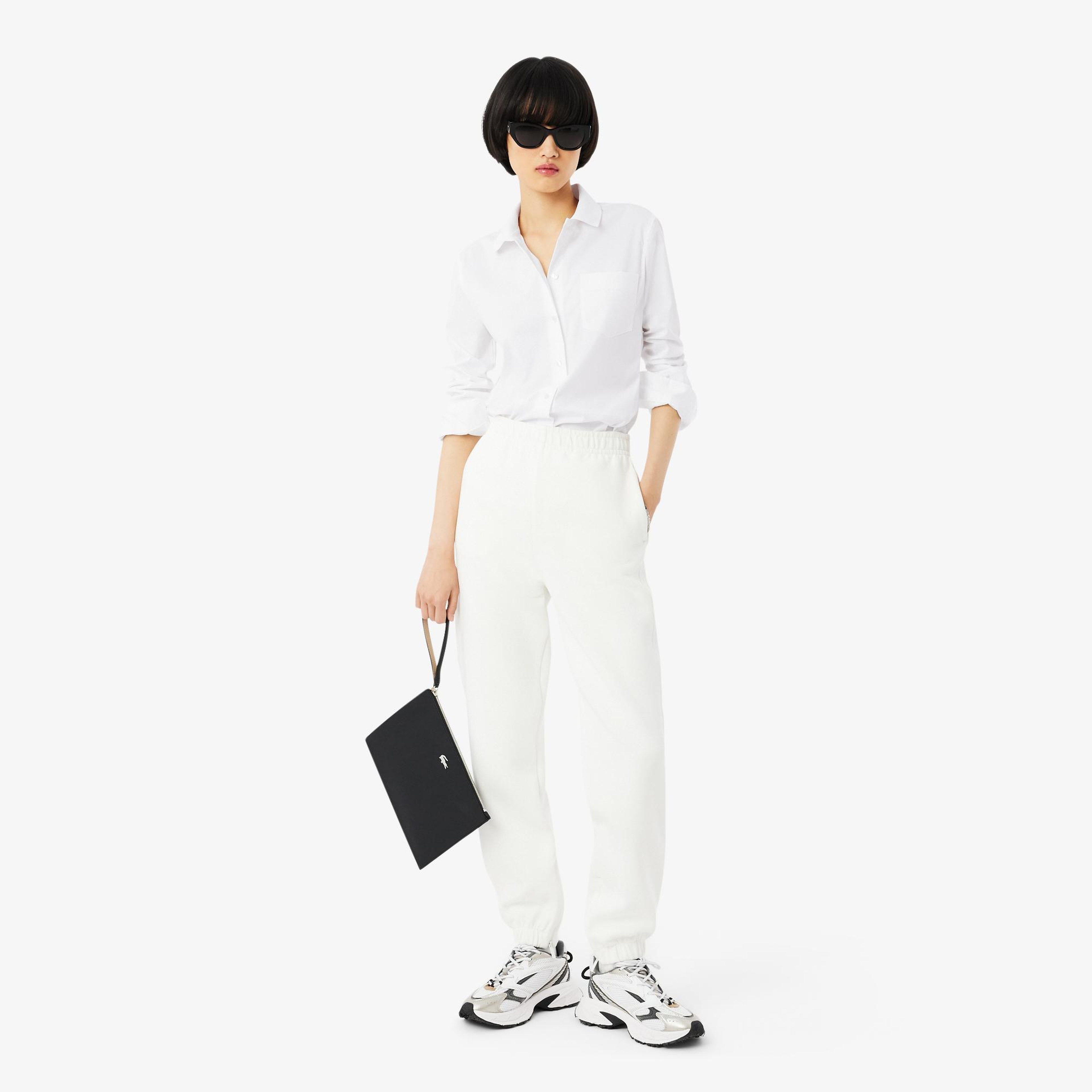 Lacoste Kadın Slim Fit Beyaz Gömlek