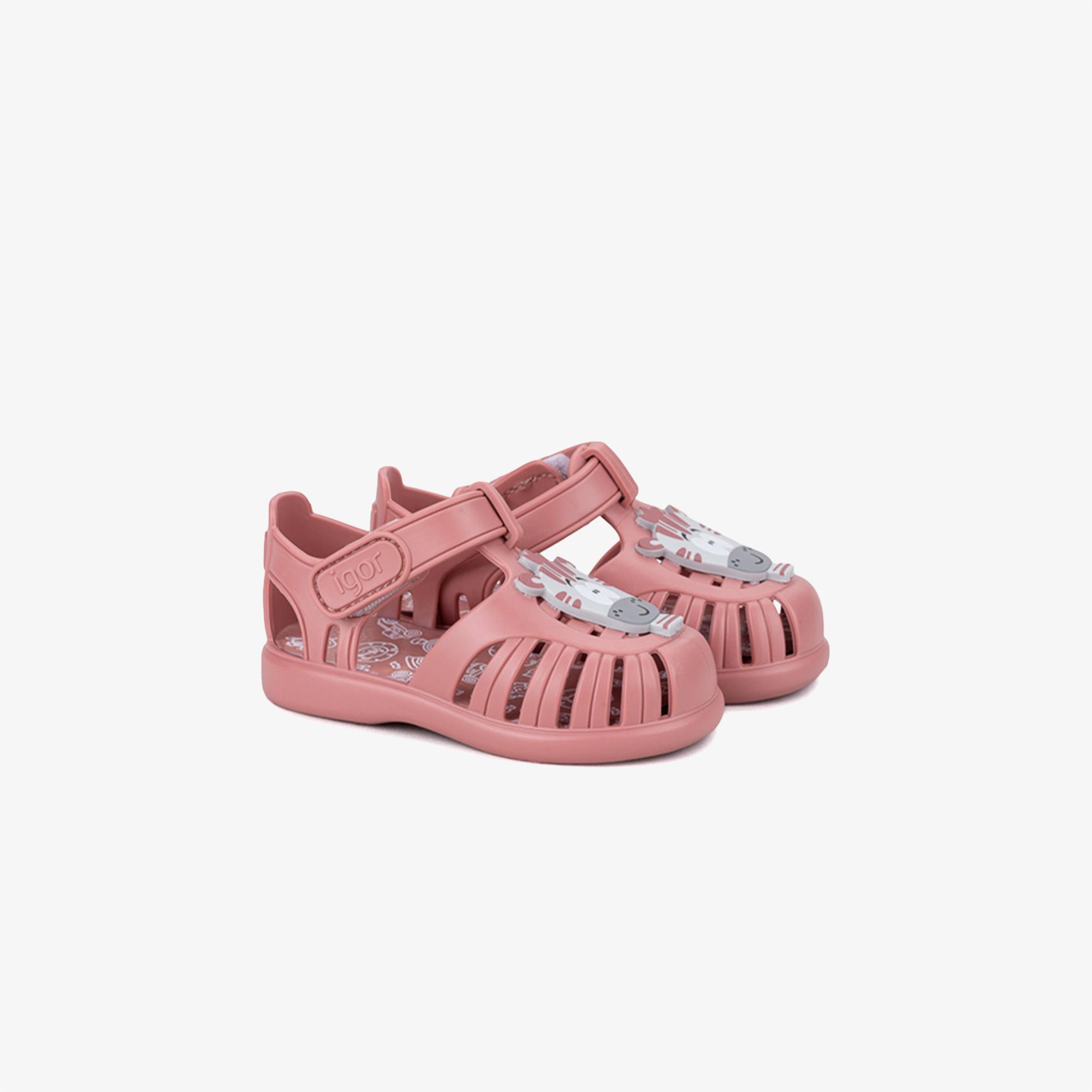 Igor Tobby Zebra Çocuk Pembe Sandalet