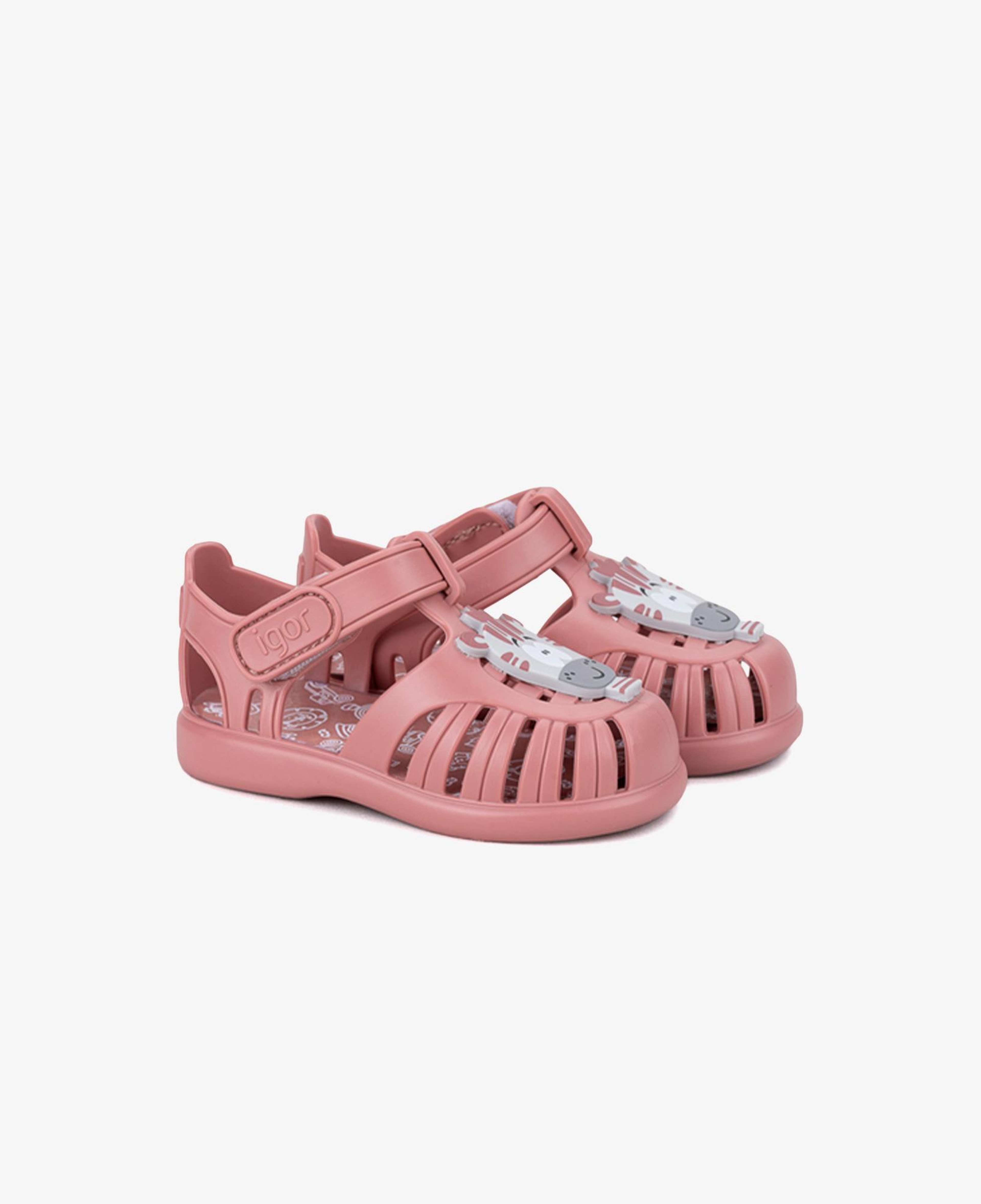 Igor Tobby Zebra Çocuk Pembe Sandalet
