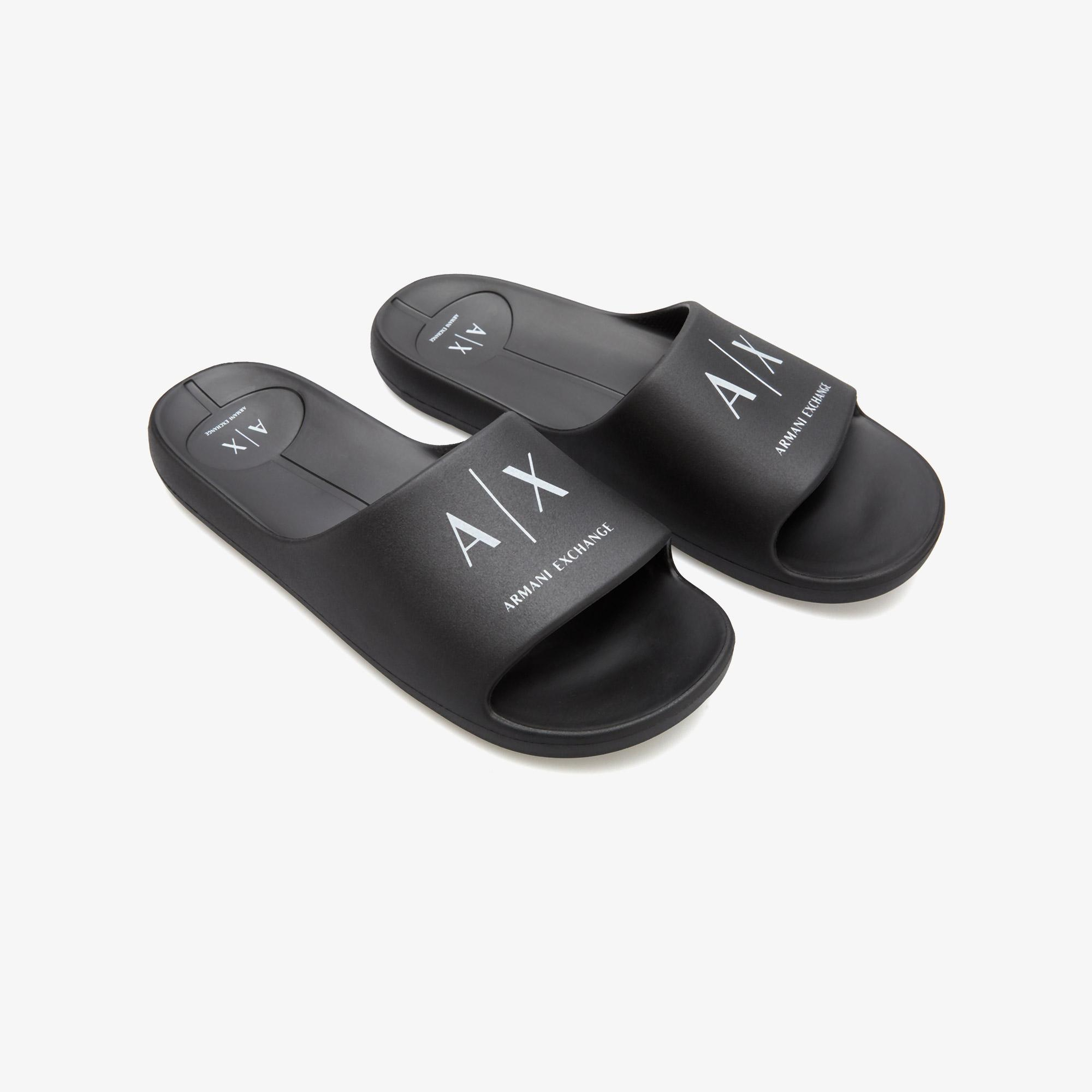 Armani Exchange Erkek Siyah Sandalet
