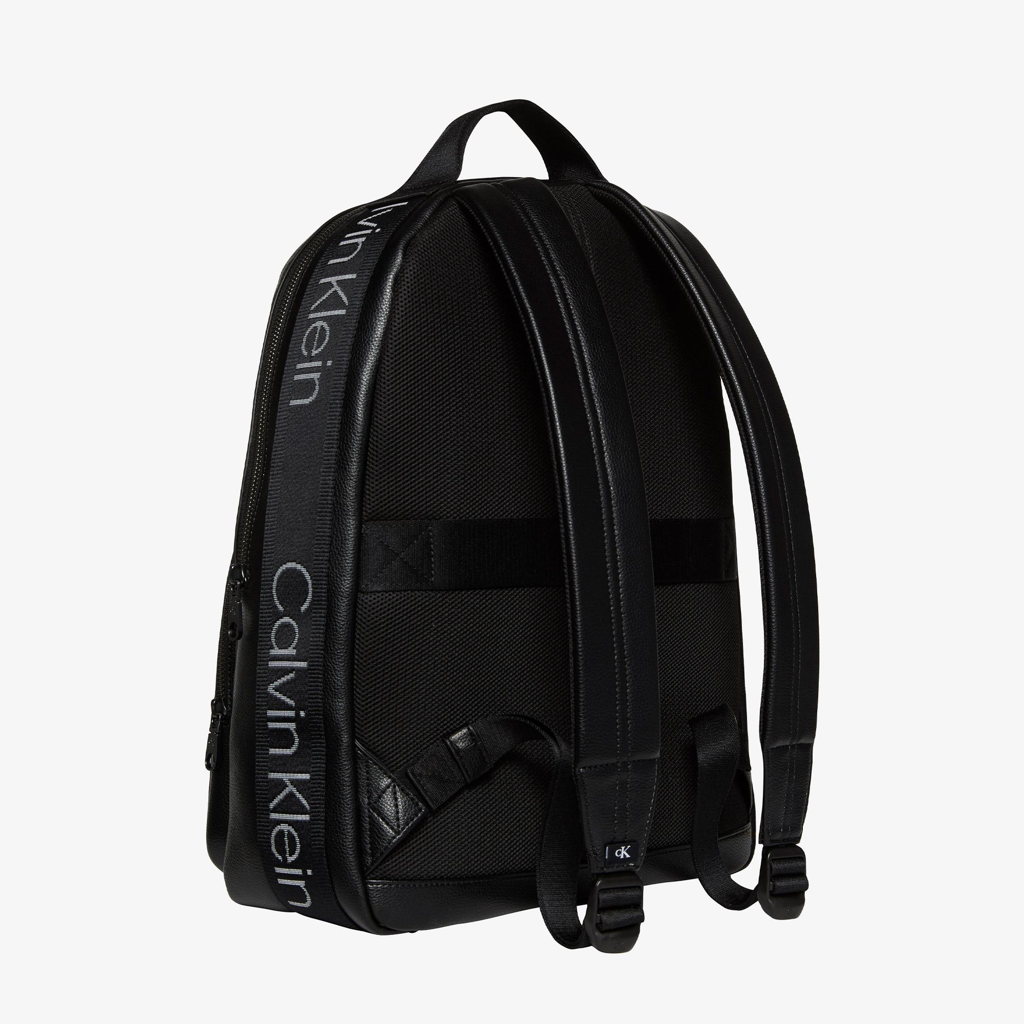 Calvin Klein Webbing Strap Round Erkek Siyah Sırt Çantası