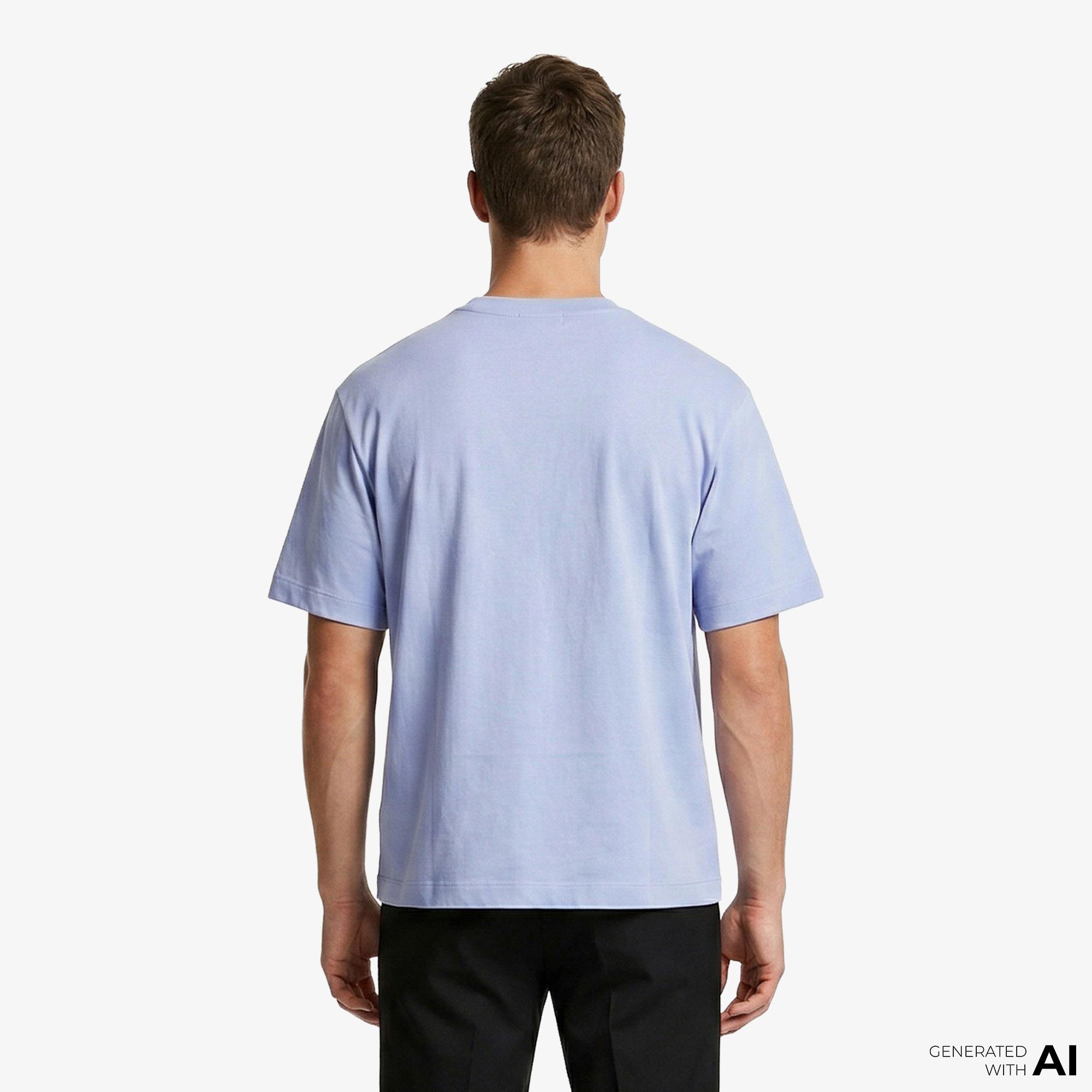 Calvin Klein Easy Monogram Erkek Mavi T-Shirt