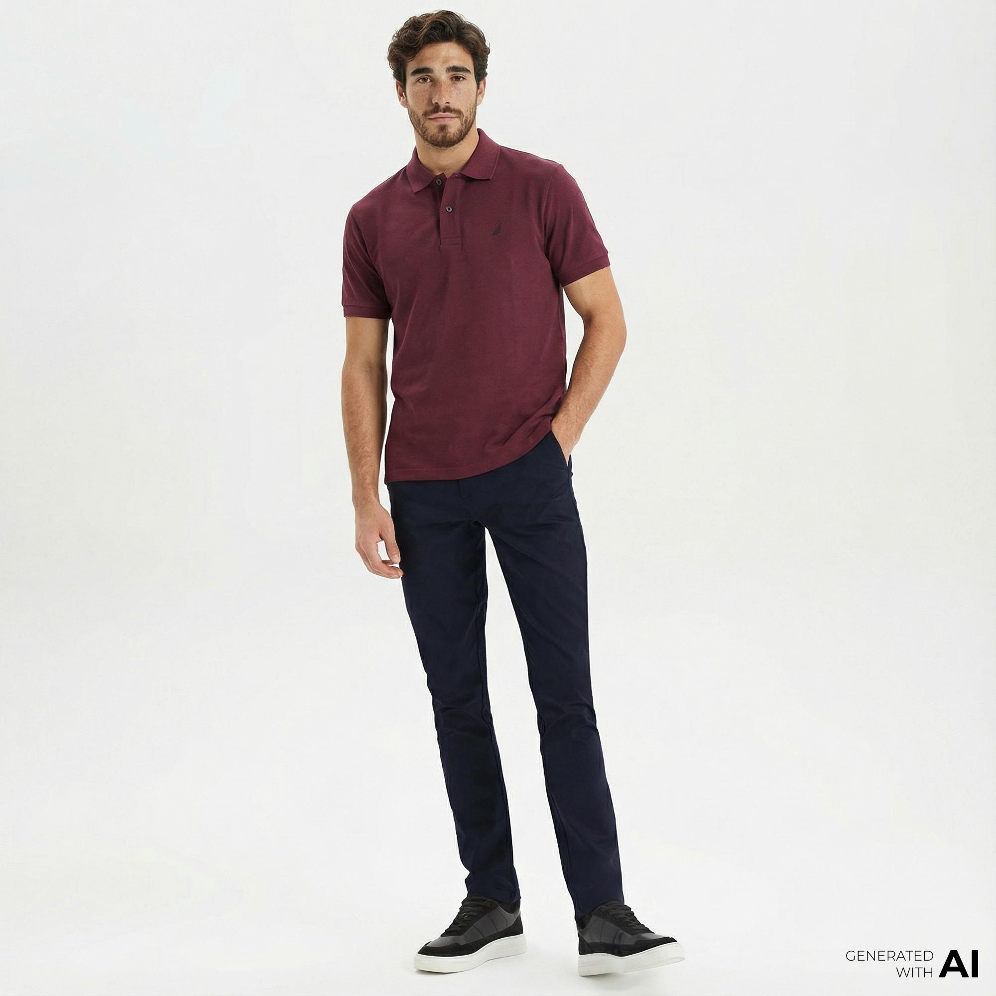 Nautica Erkek Lacivert Slim Fit Chino Pantolon
