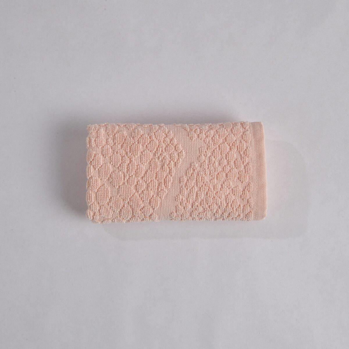 Velune %100 Pamuk 4'lü El Havlusu Pembe Bej Kutu 30x50 Cm