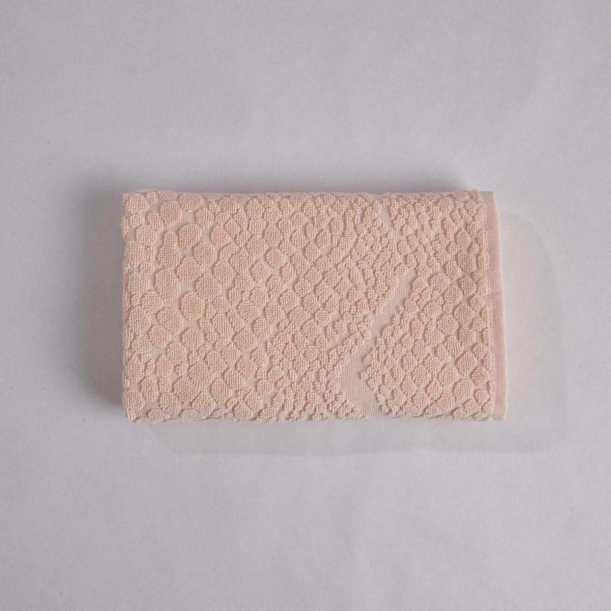 Velune %100 Pamuk 2'li Yüz Havlusu Pembe Bej Kutu 50x80 Cm