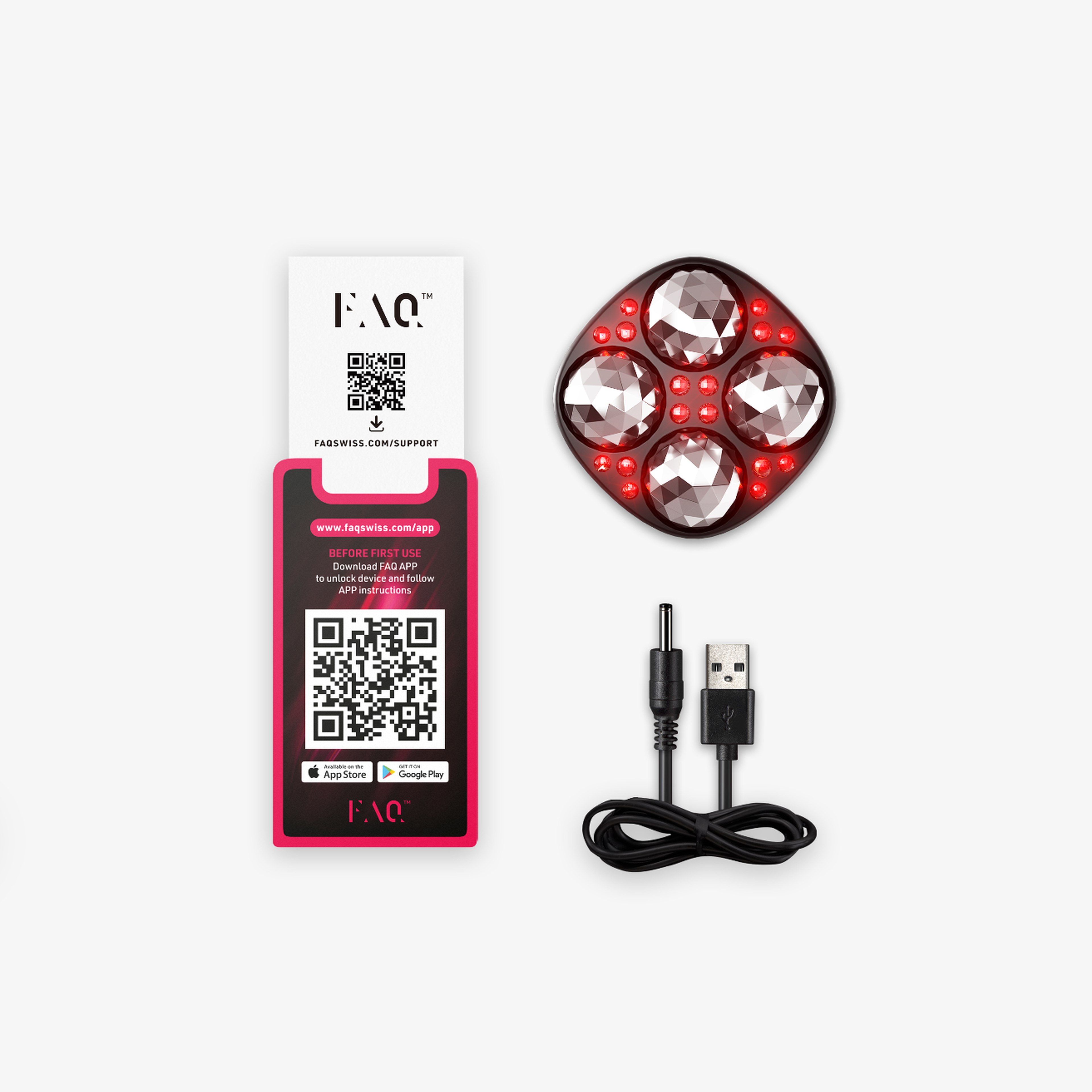 FOREO FAQ 411 Çift Mikro Akımlı LED'li Vücut Sıkılaştırma Cihazı