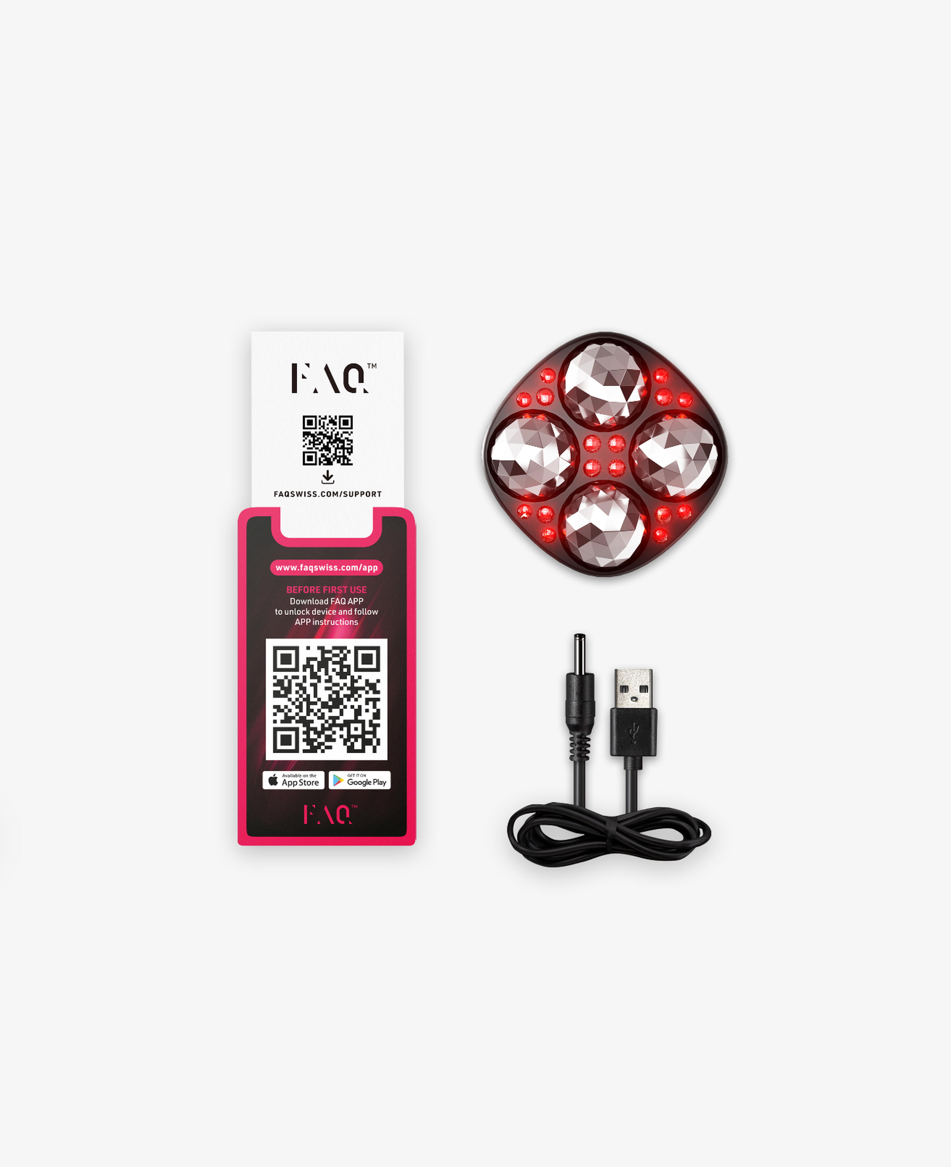 FOREO FAQ 411 Çift Mikro Akımlı LED'li Vücut Sıkılaştırma Cihazı