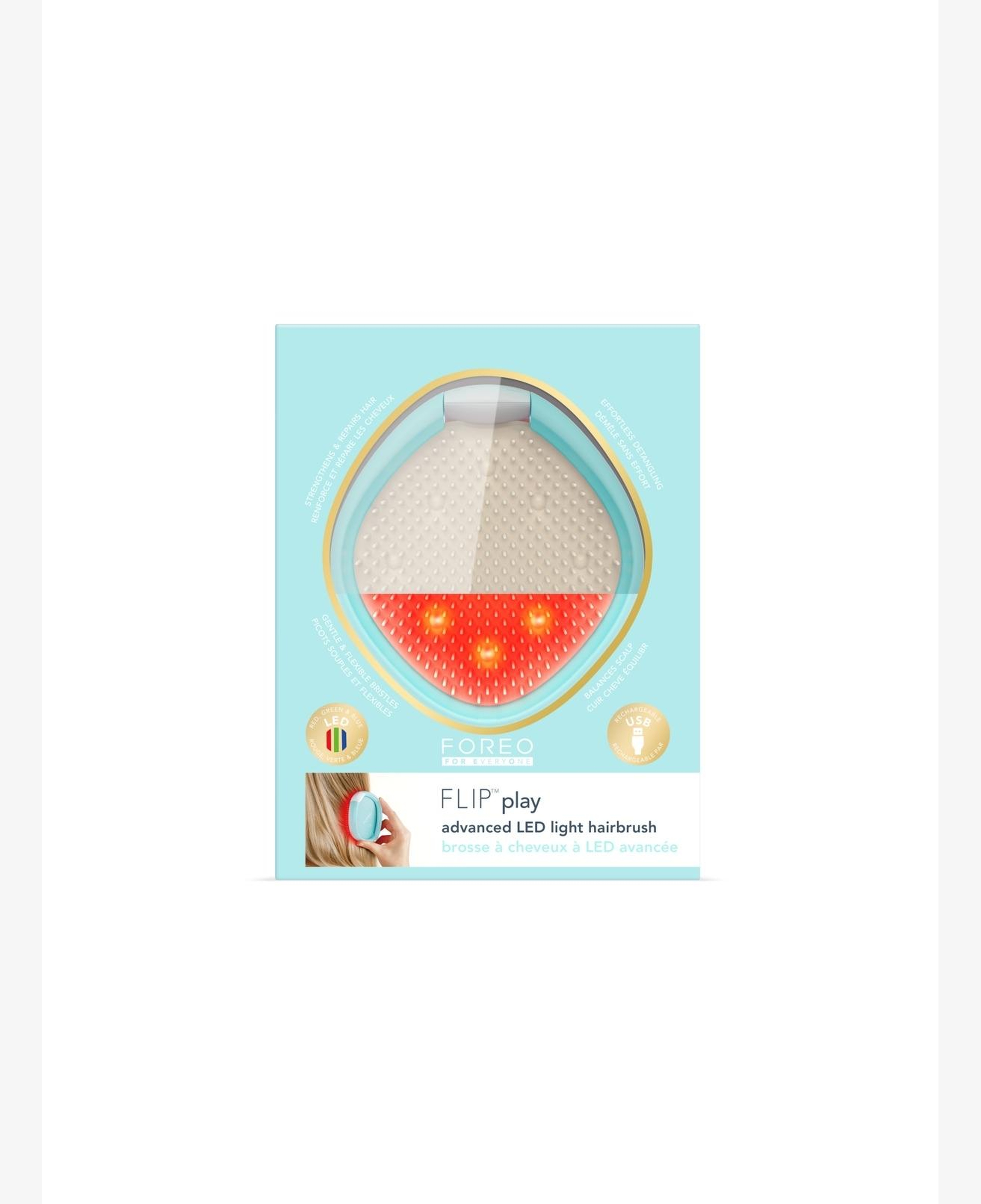 FOREO FLIP Play Advanced LED Saç Tarağı, Ice Ice Baby!