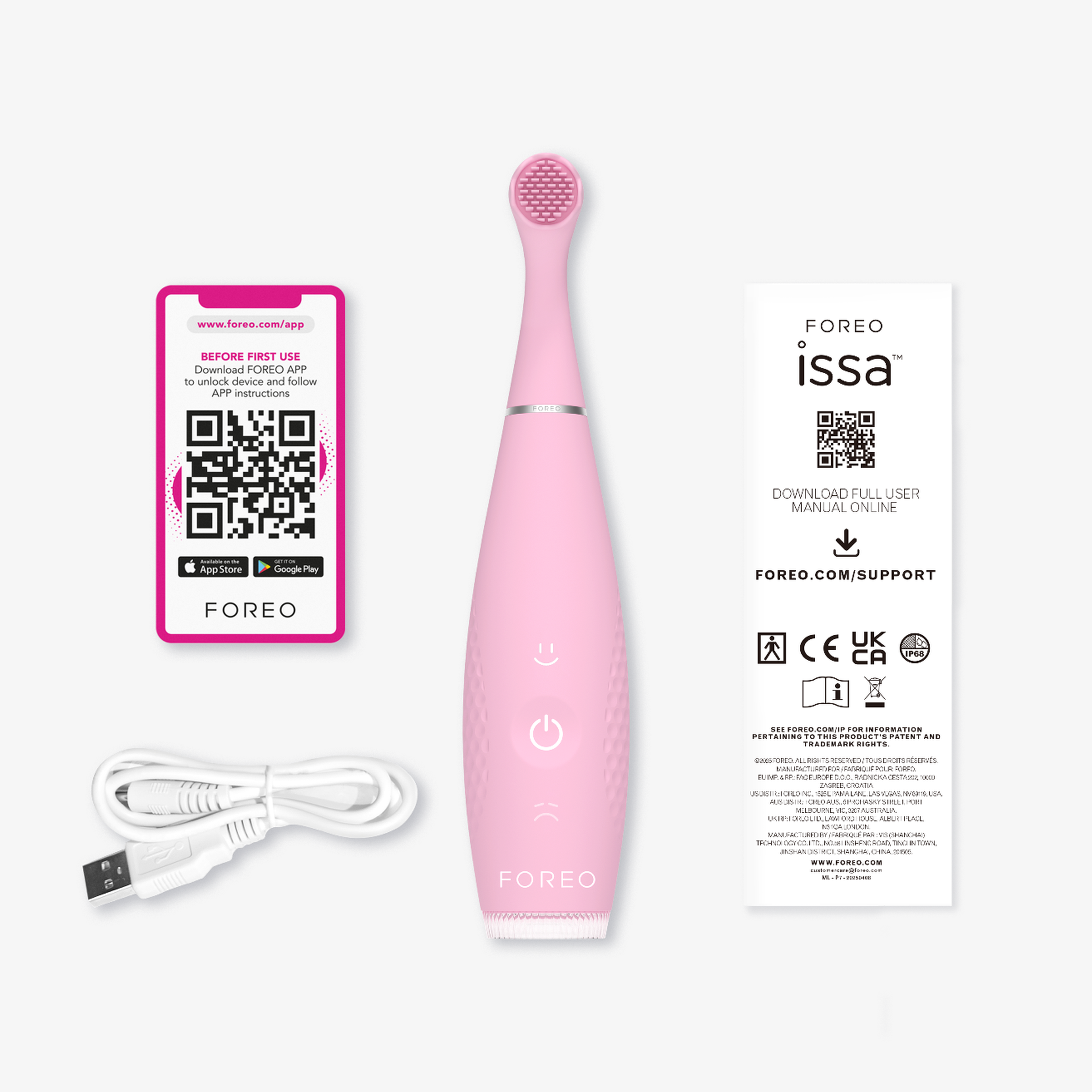 FOREO ISSA 4 baby - Bebekler İçin Sonic Diş Fırçası, Pearl Pink