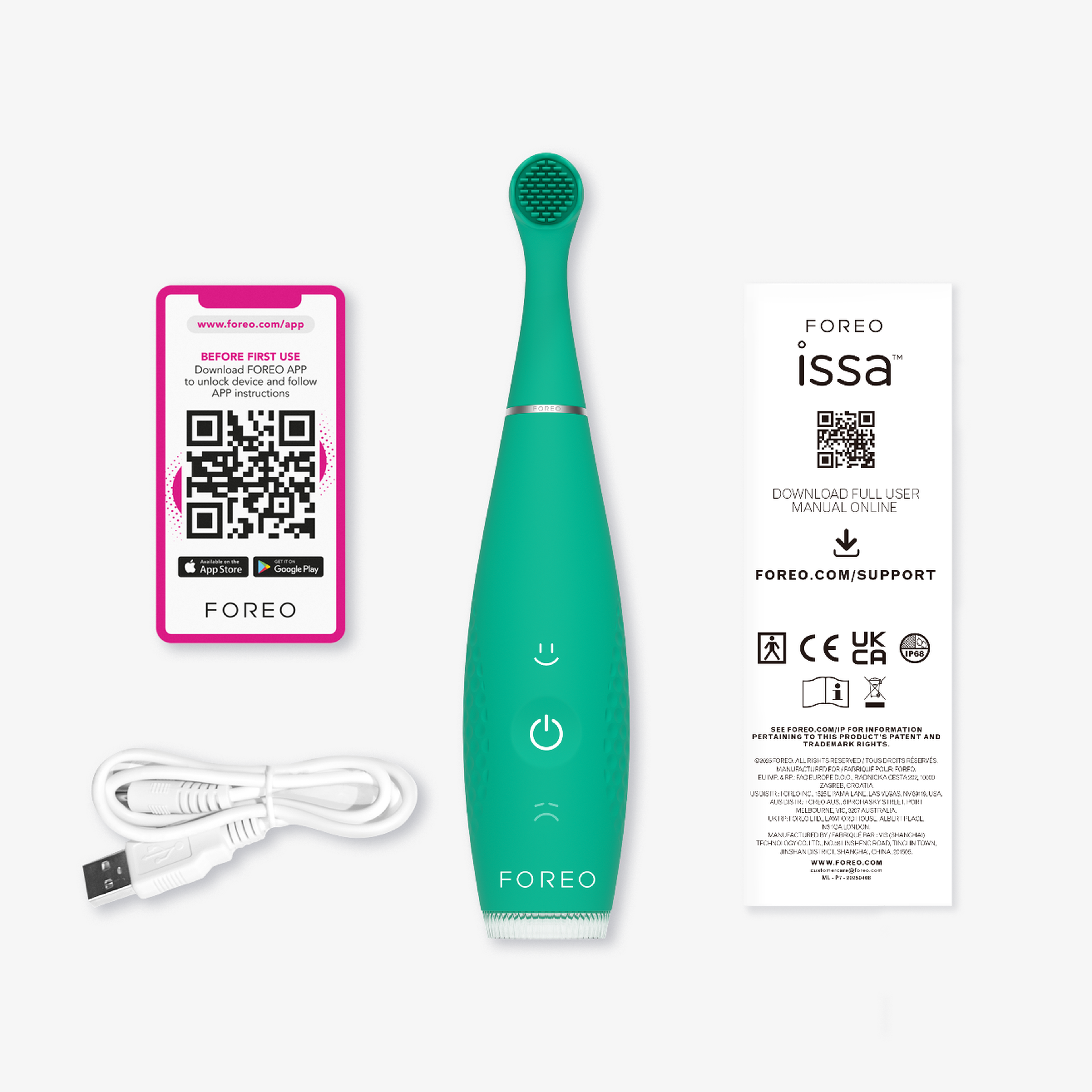 FOREO ISSA 4 baby - Bebekler İçin Sonic Diş Fırçası, Kiwi Green