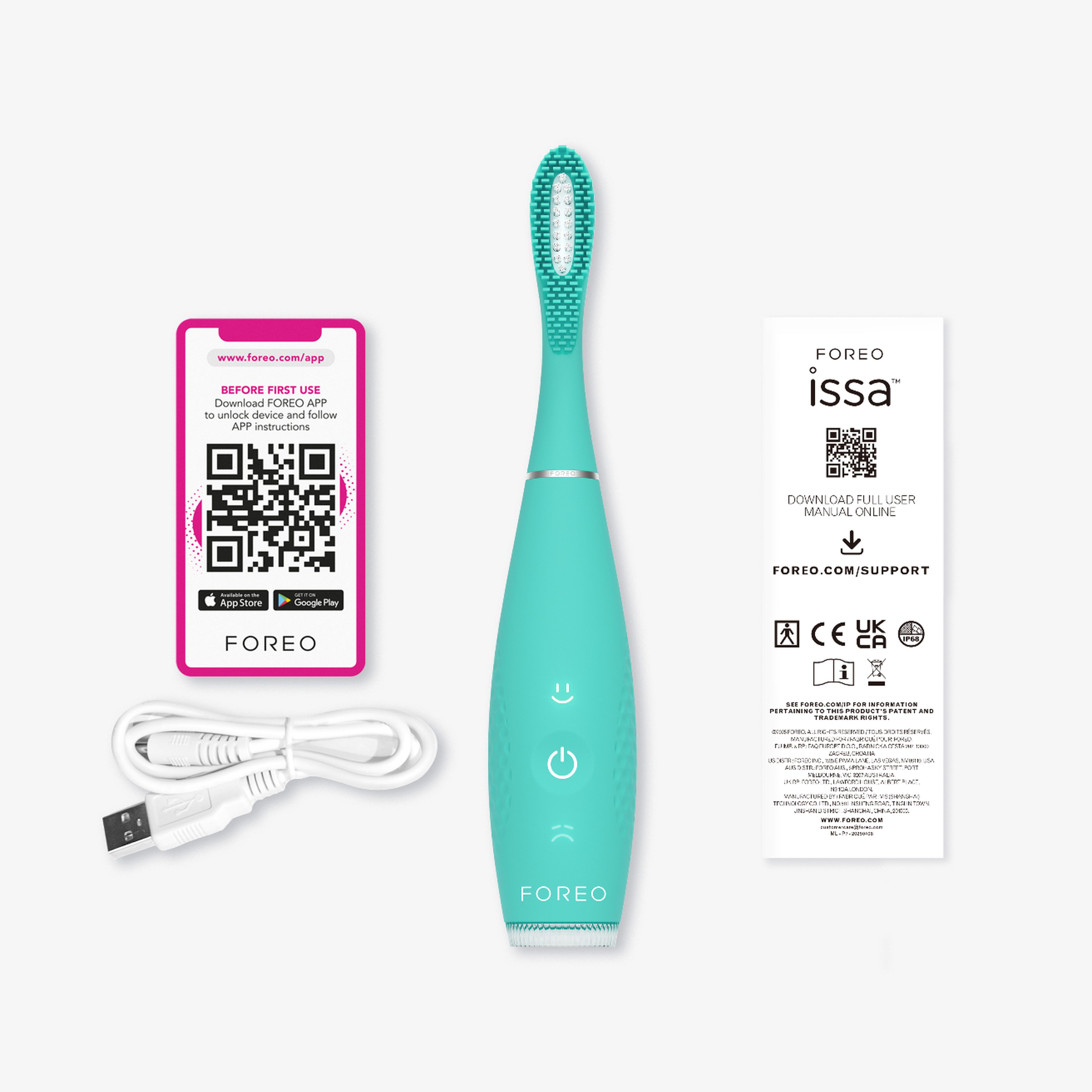 FOREO ISSA 4 Smile Hybrid Silikon Sonik Diş Fırçası,Summer Sky