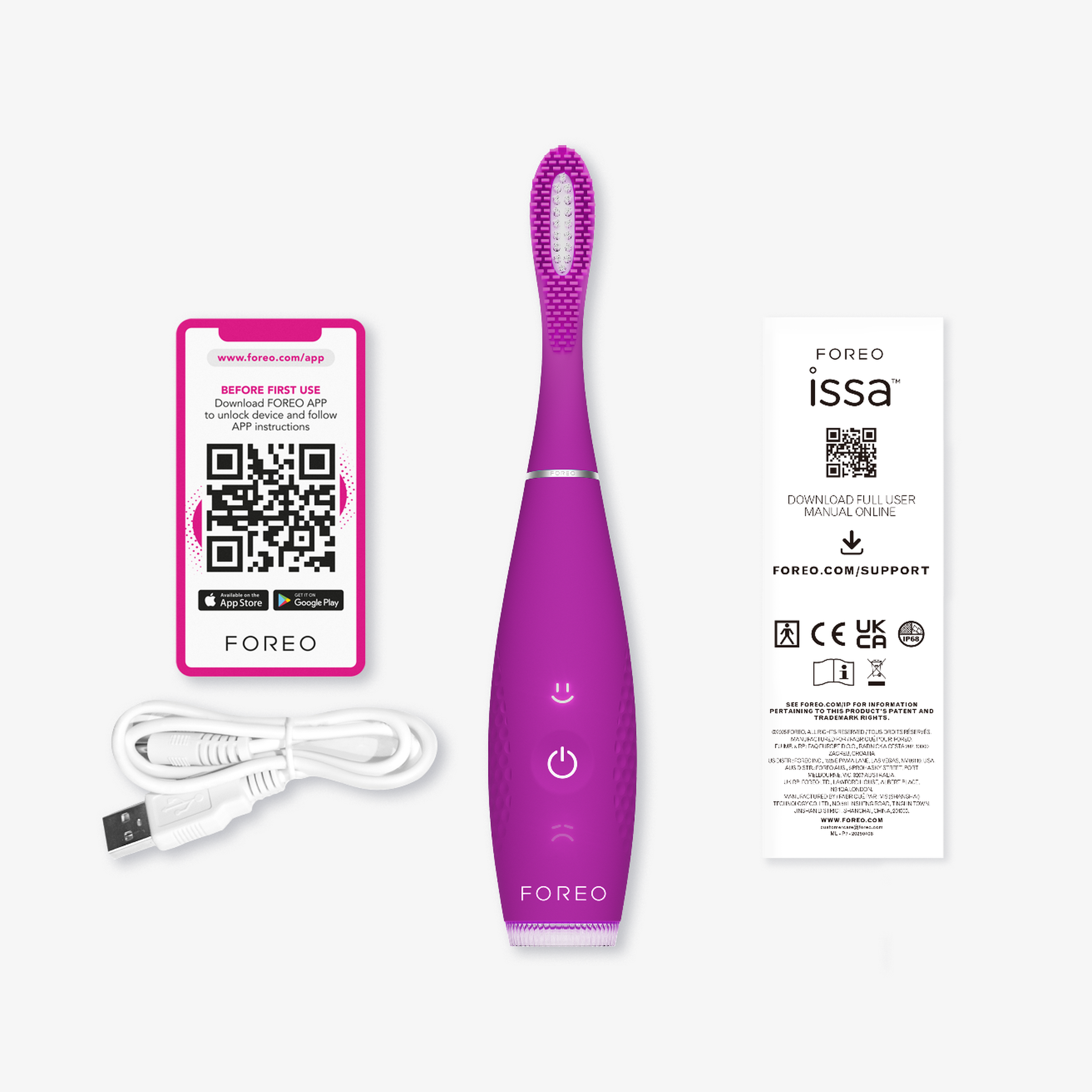 FOREO ISSA 4 Smile Hybrid Silikon Sonik Diş Fırçası,Enchanted Violet