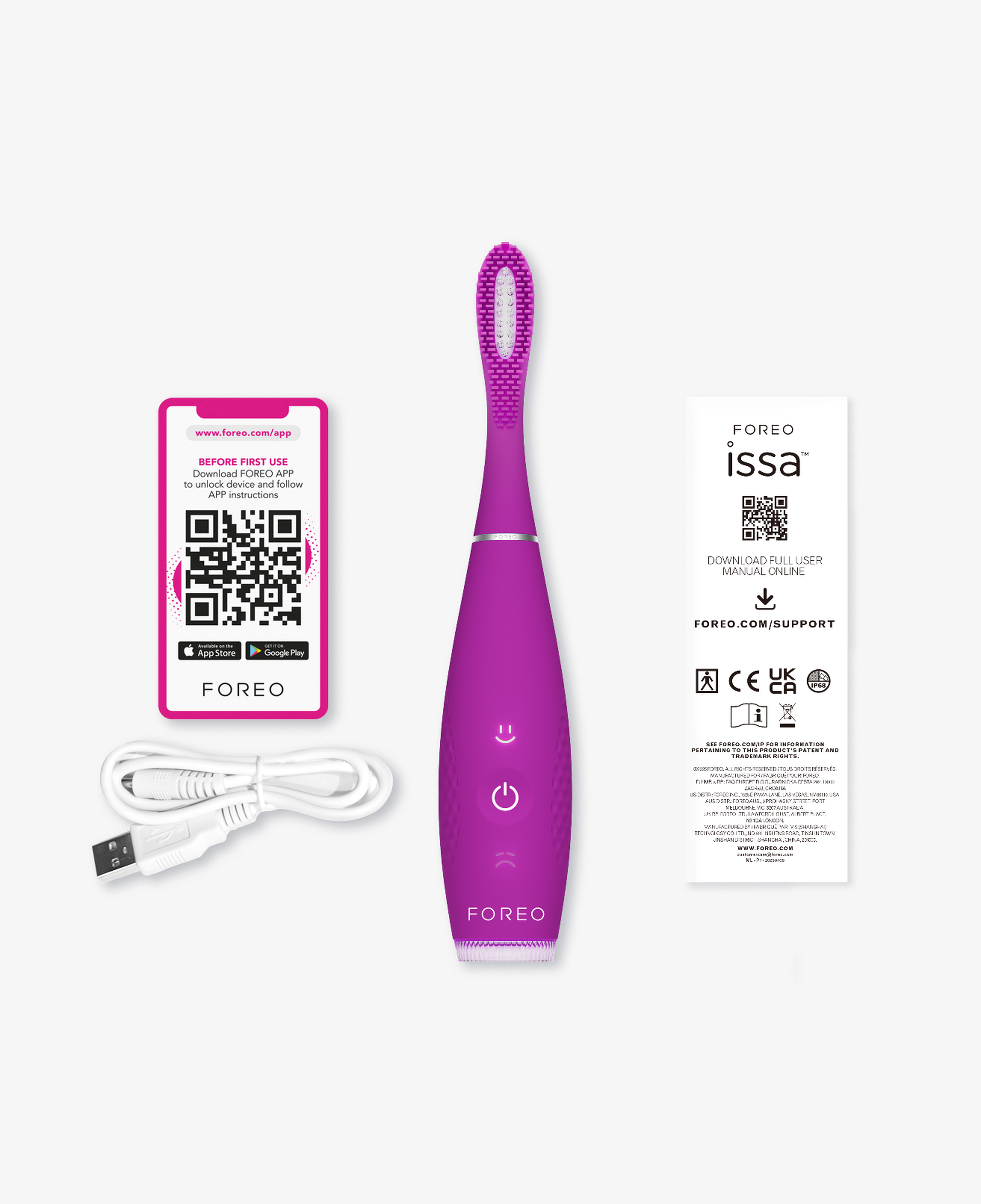 FOREO ISSA 4 Smile Hybrid Silikon Sonik Diş Fırçası,Enchanted Violet