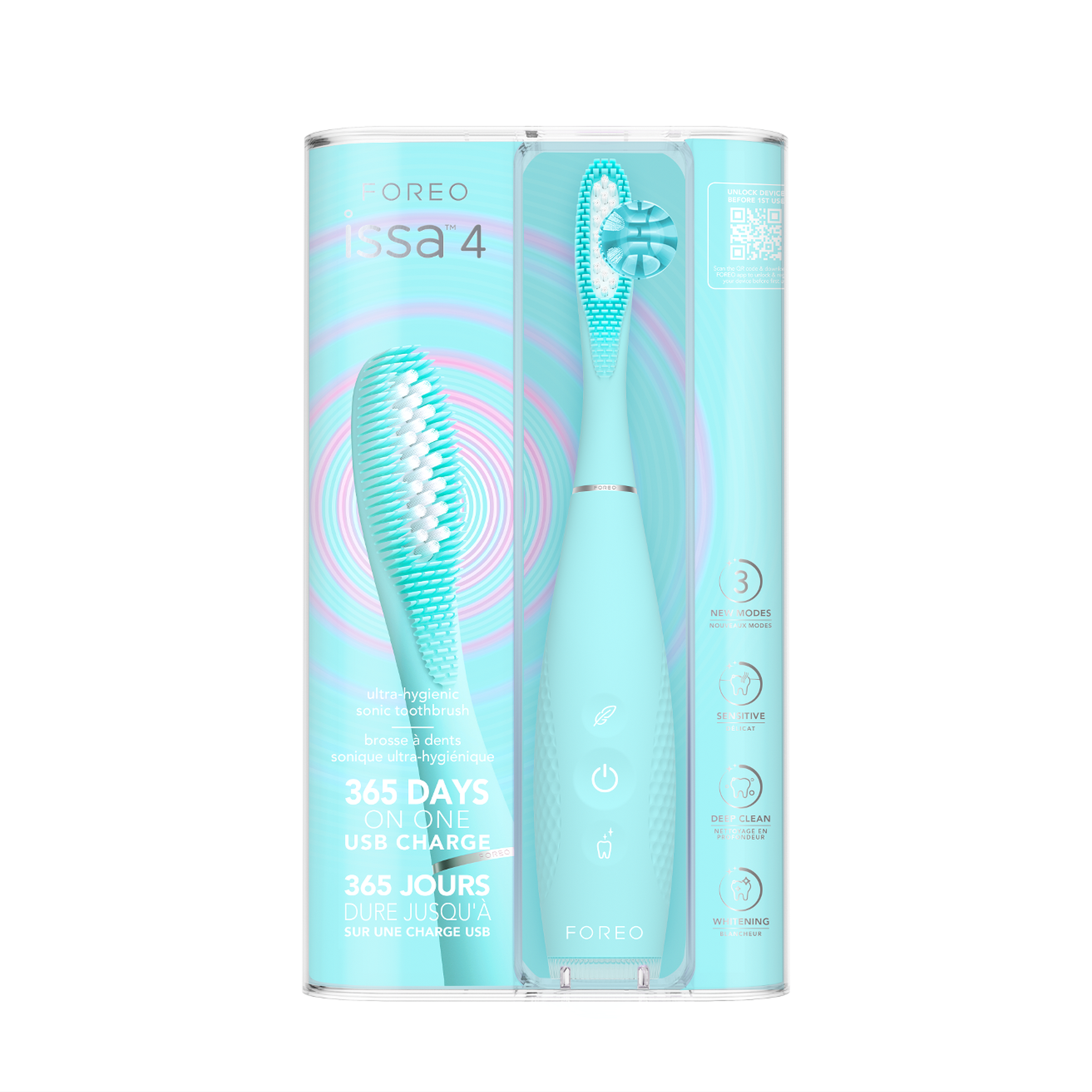 FOREO ISSA 4 Hybrid Silikon Diş Fırçası, Arctic Blue