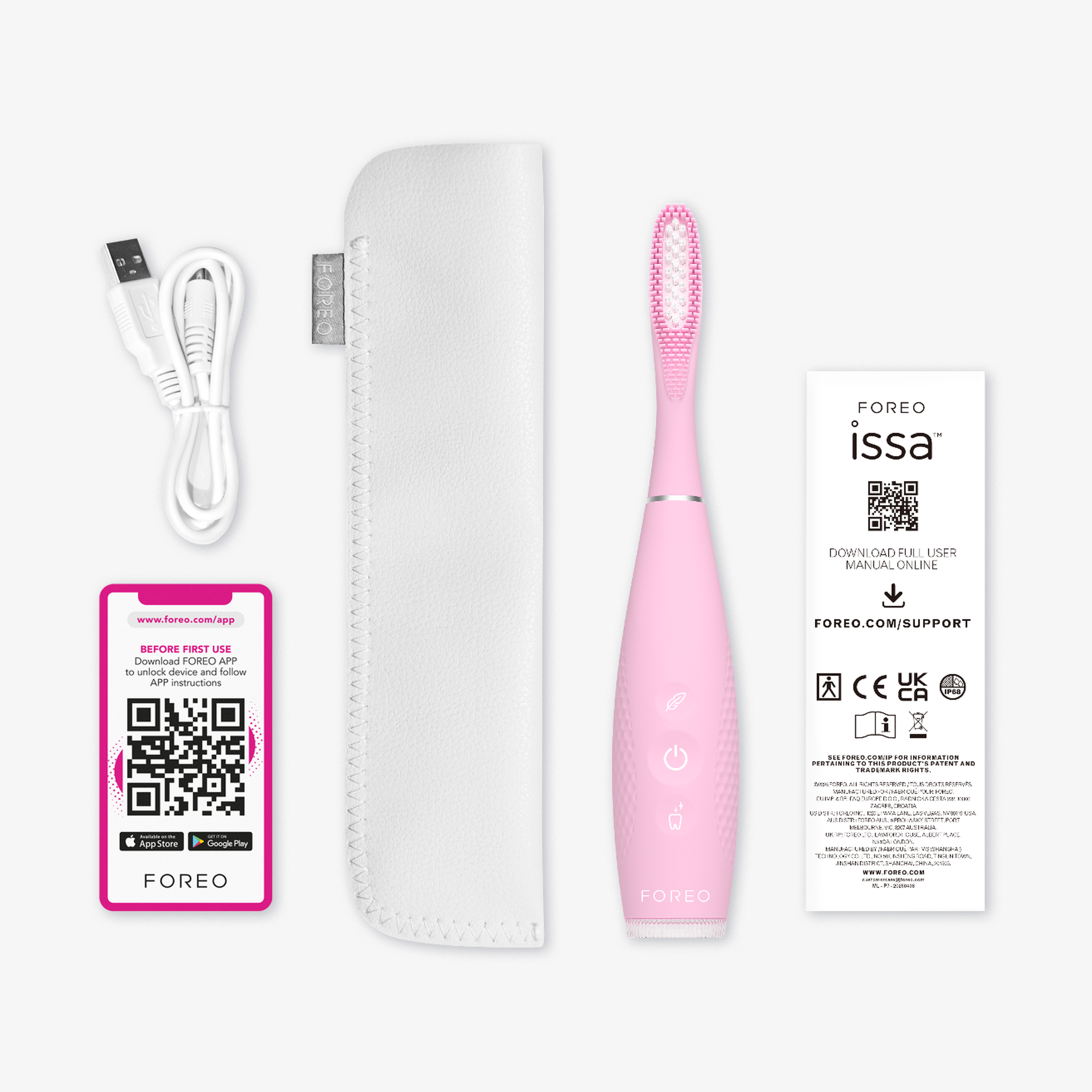 FOREO ISSA 4 Hybrid Silikon Diş Fırçası, Pearl Pink