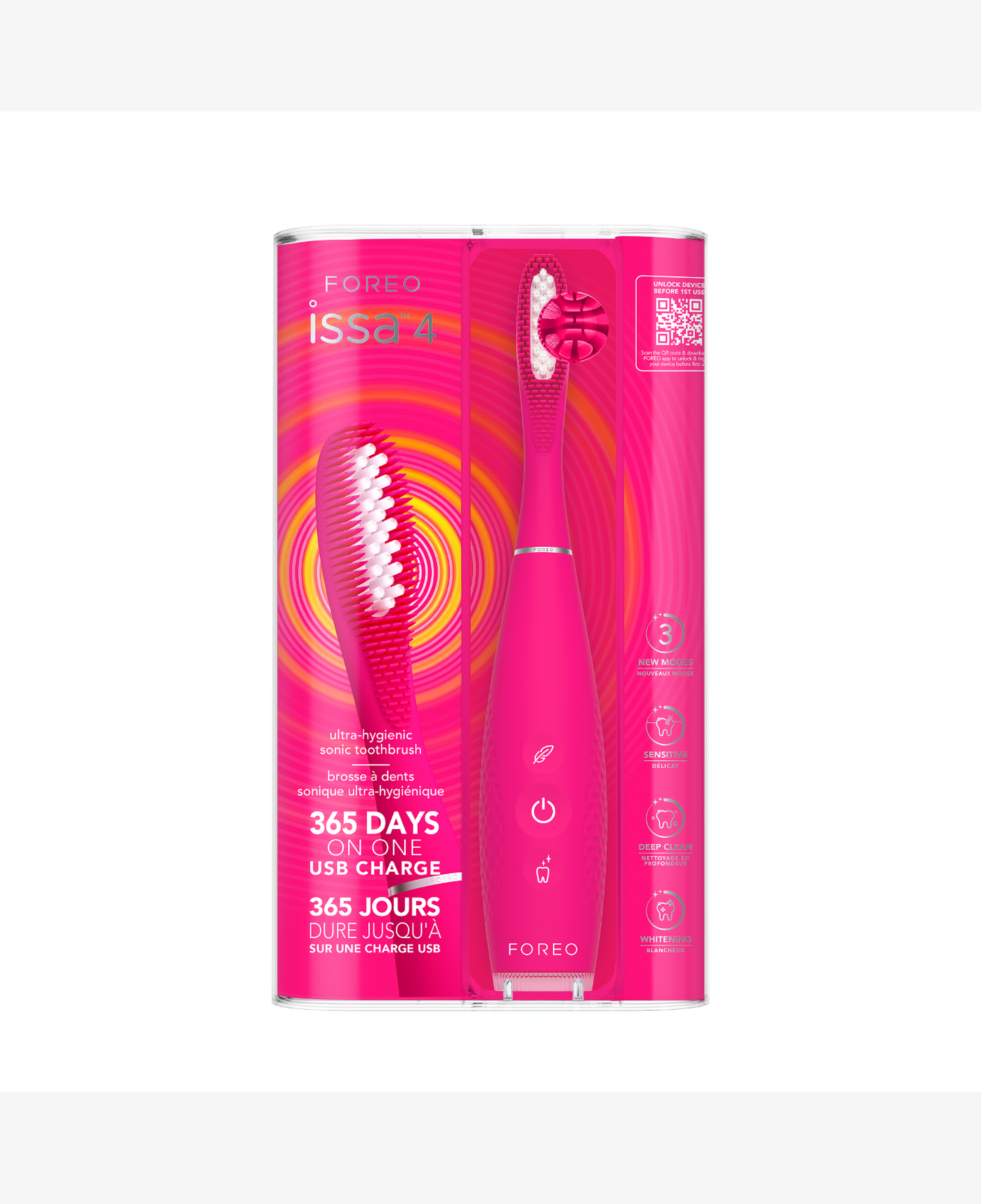FOREO ISSA 4 Hybrid Silikon Diş Fırçası, Fuchsia