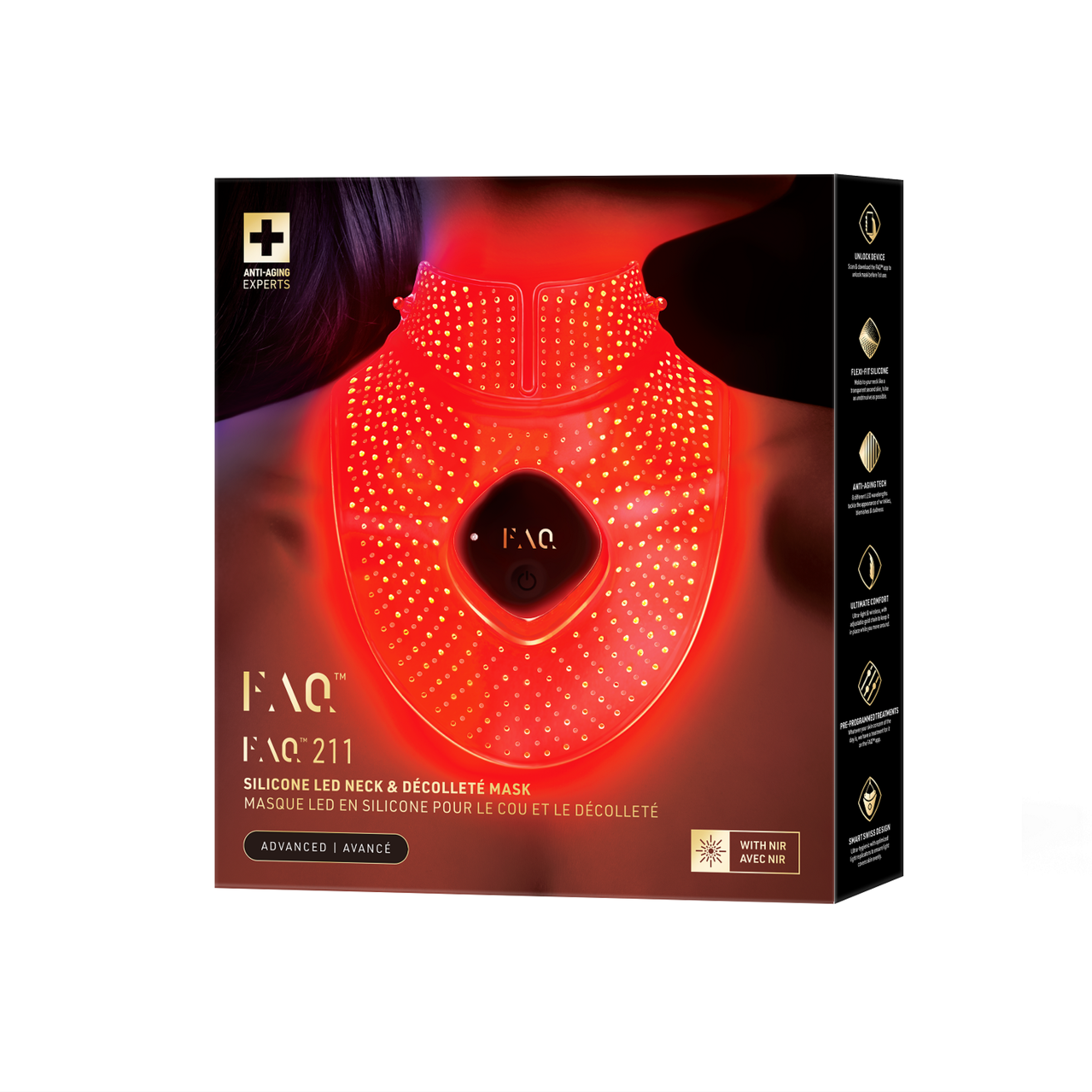 FOREO FAQ 211 Yaşlanma Karşıtı Boyun ve Dekolte LED Maskesi